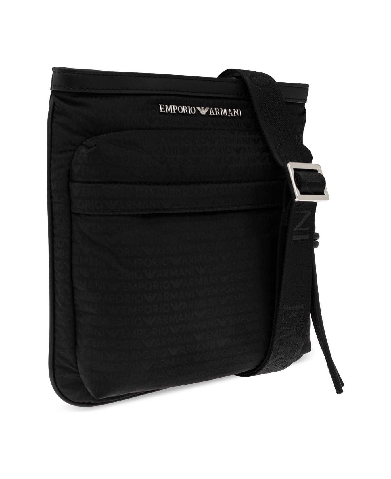 Emporio Armani Shoulder Bag With Logo - Black