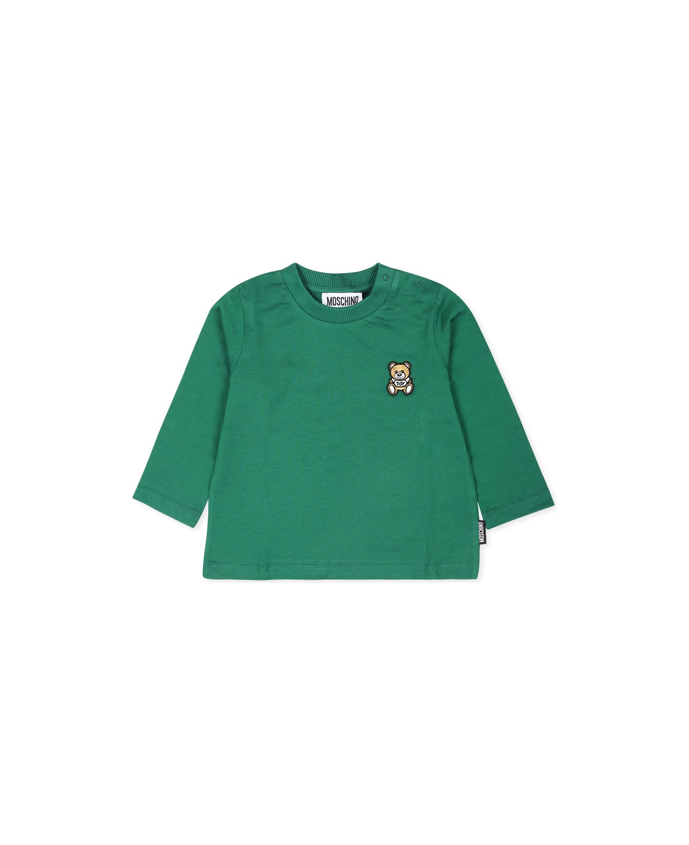 Moschino Green T-shirt For Babykids With Teddy Bear - Green