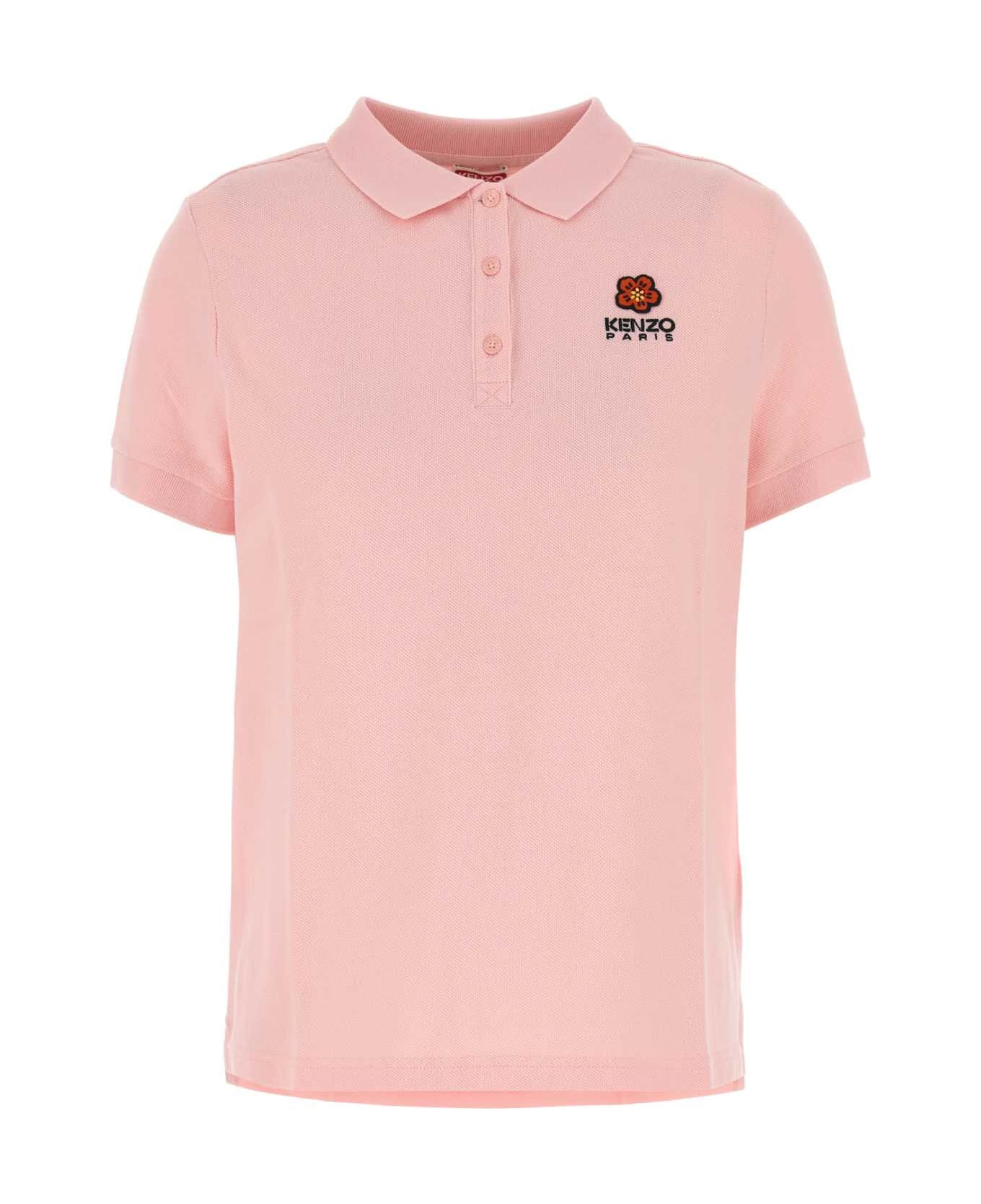 Kenzo Pink Piquet Polo Shirt - FADEDPINK