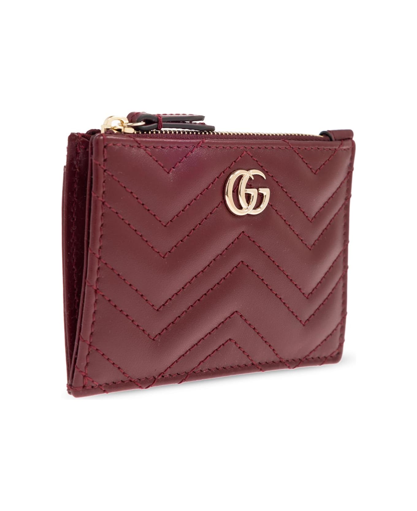 Gucci Leather Key Case - BORDEAUX