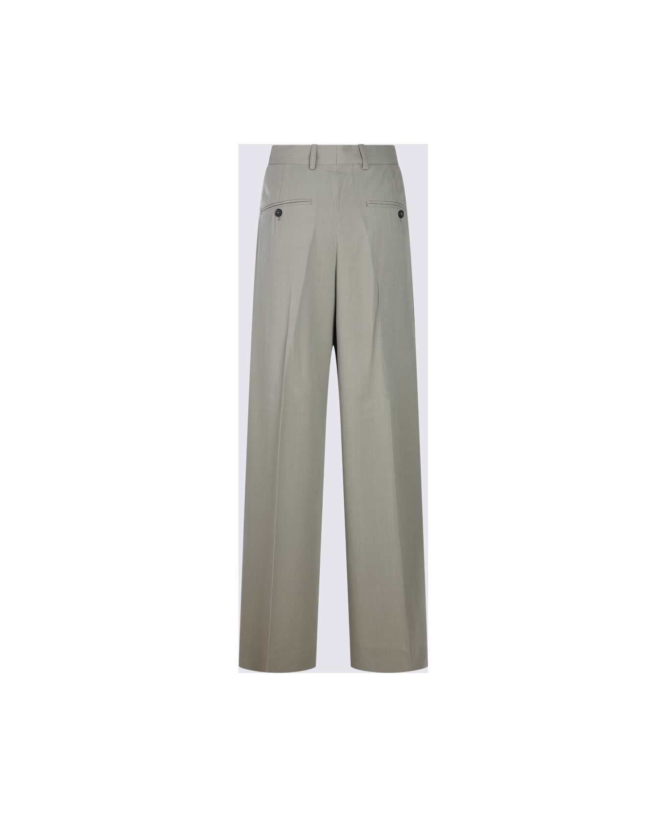 Totême Grey Viscose Pants - Beige