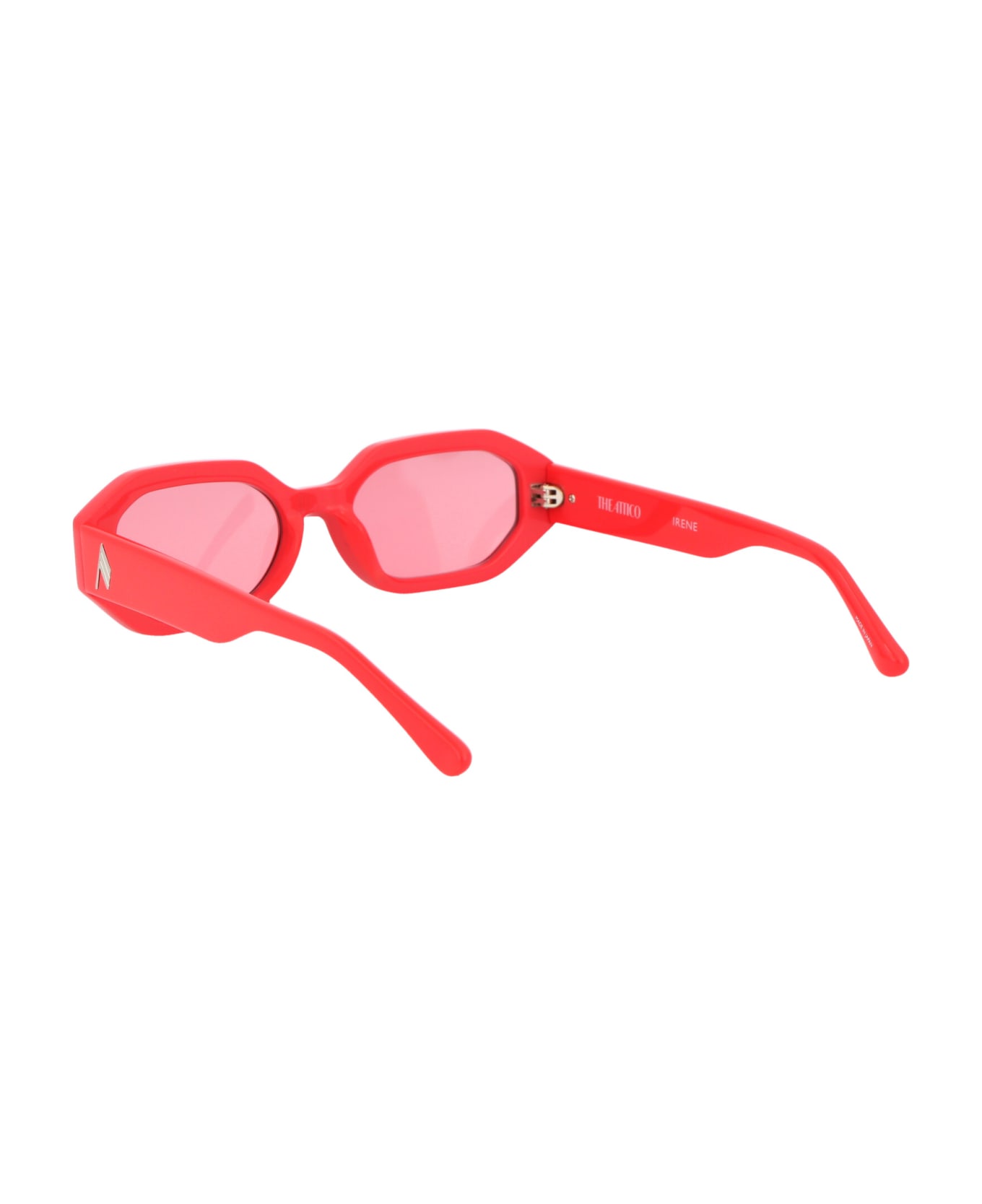 The Attico Irene Sunglasses - CORAL/SILVER/PINK