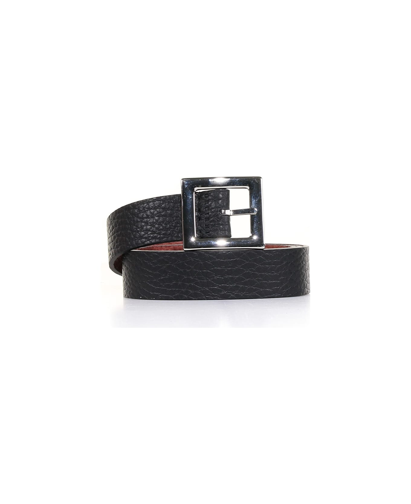 Orciani Leather Belt - NERO TABACCO ベルト
