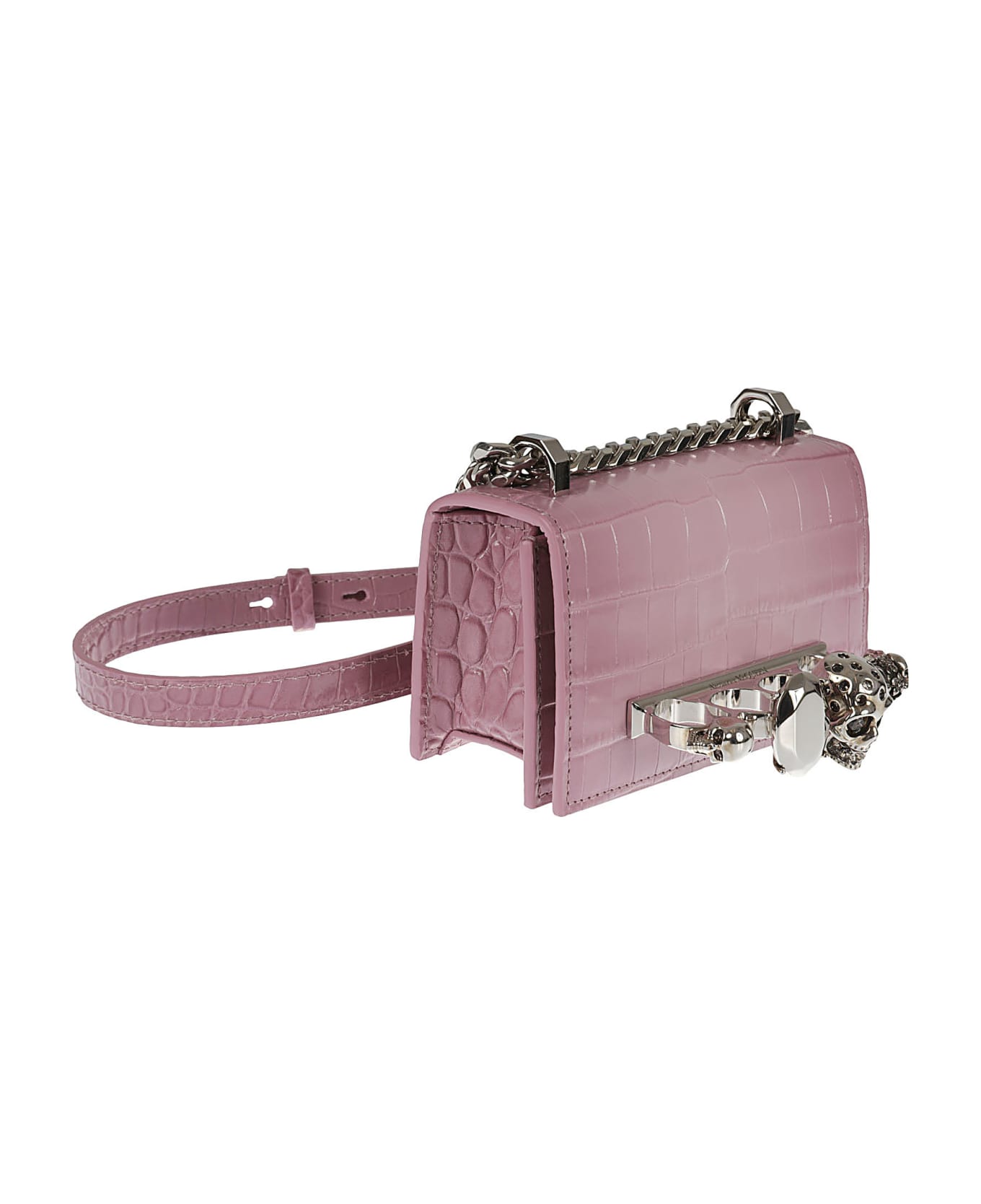Alexander McQueen Jeweled Satchel Micro Shoulder Bag - Antic Pink
