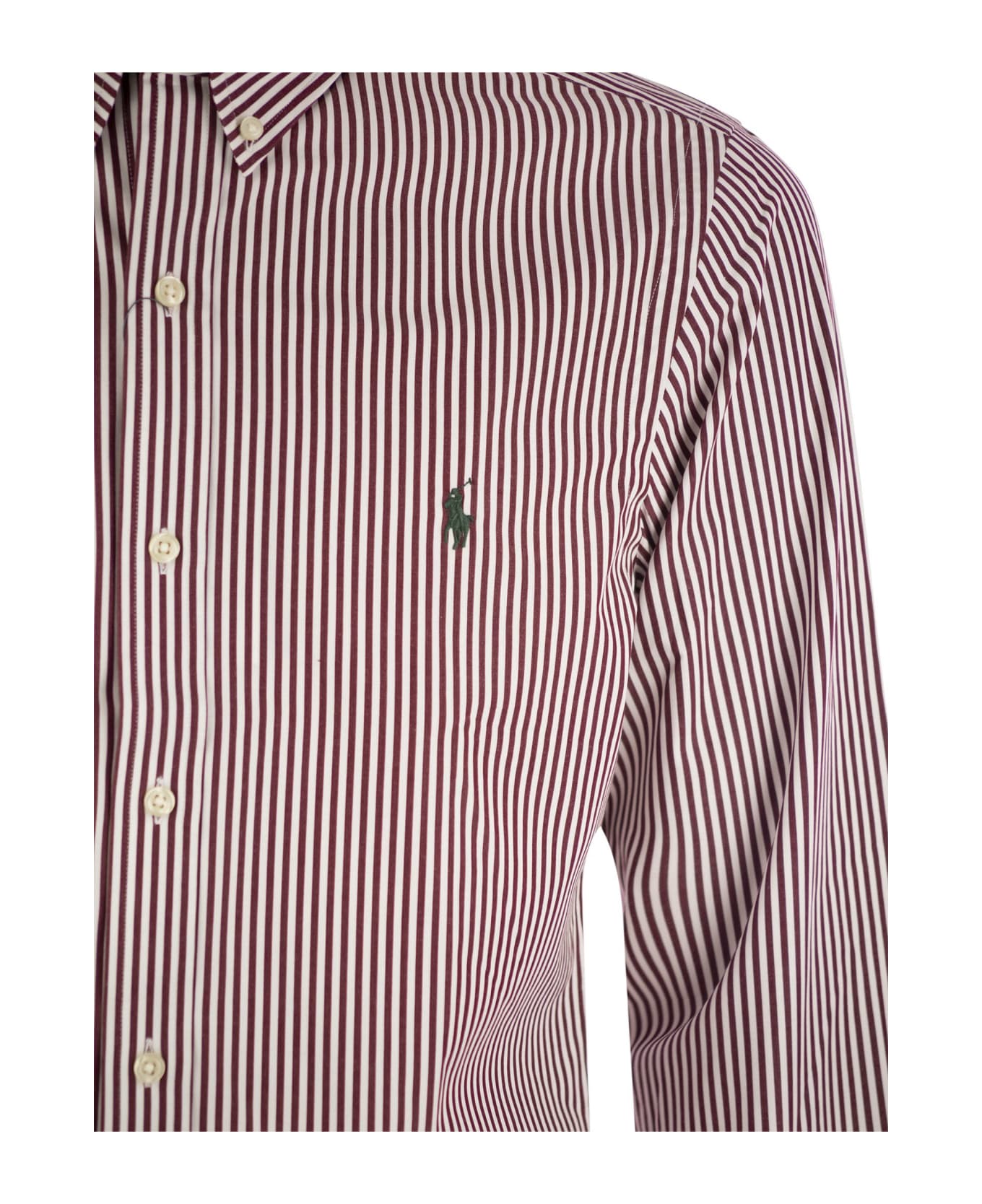 Polo Ralph Lauren Striped Long-sleeved Shirt - Red