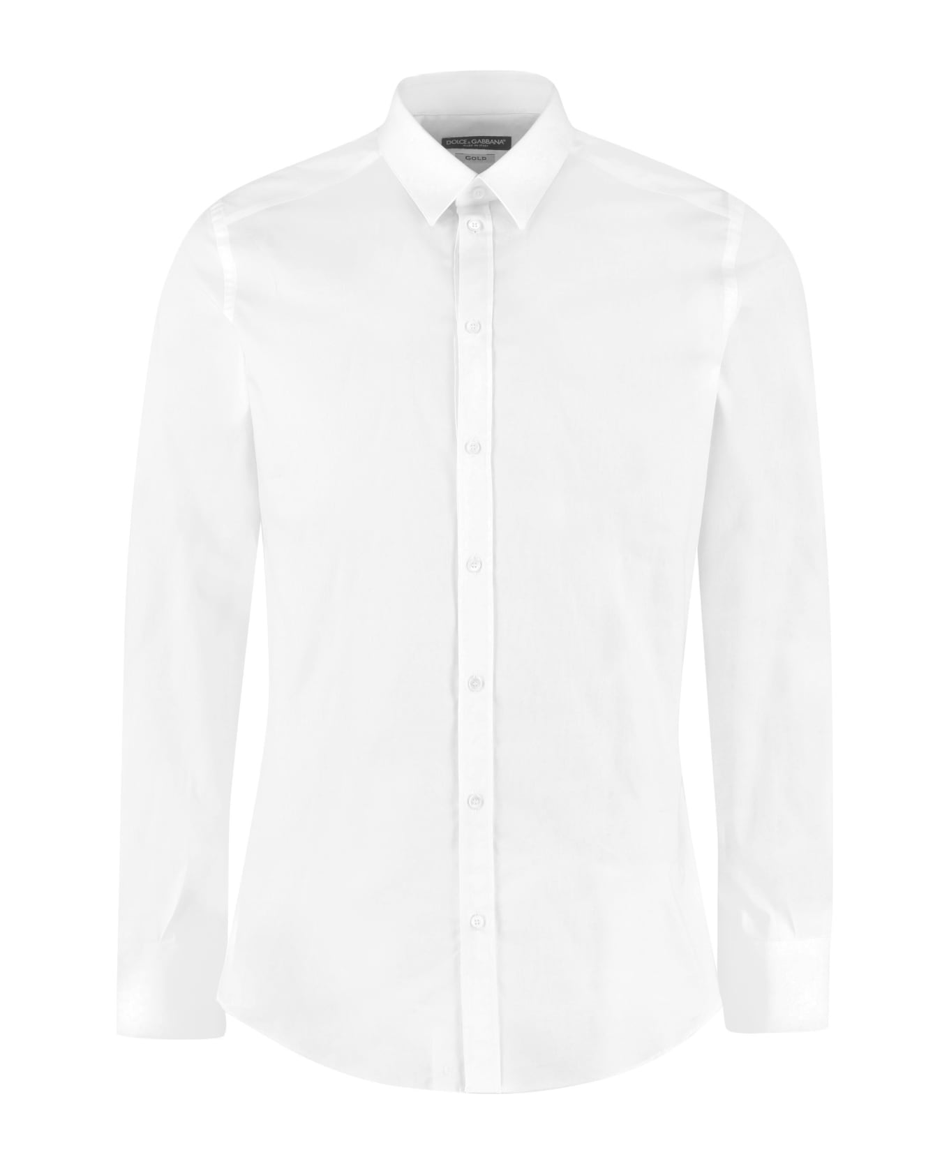 Dolce & Gabbana Classic Italian Collar Cotton Shirt - White