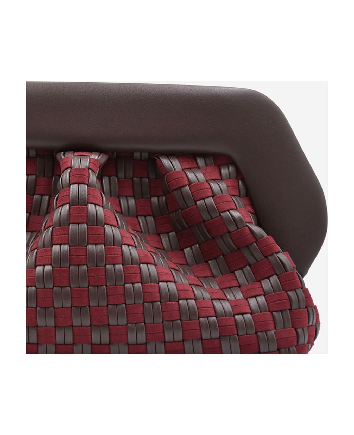 THEMOIRè Bios Trim Vegan Fabric Bag - Red