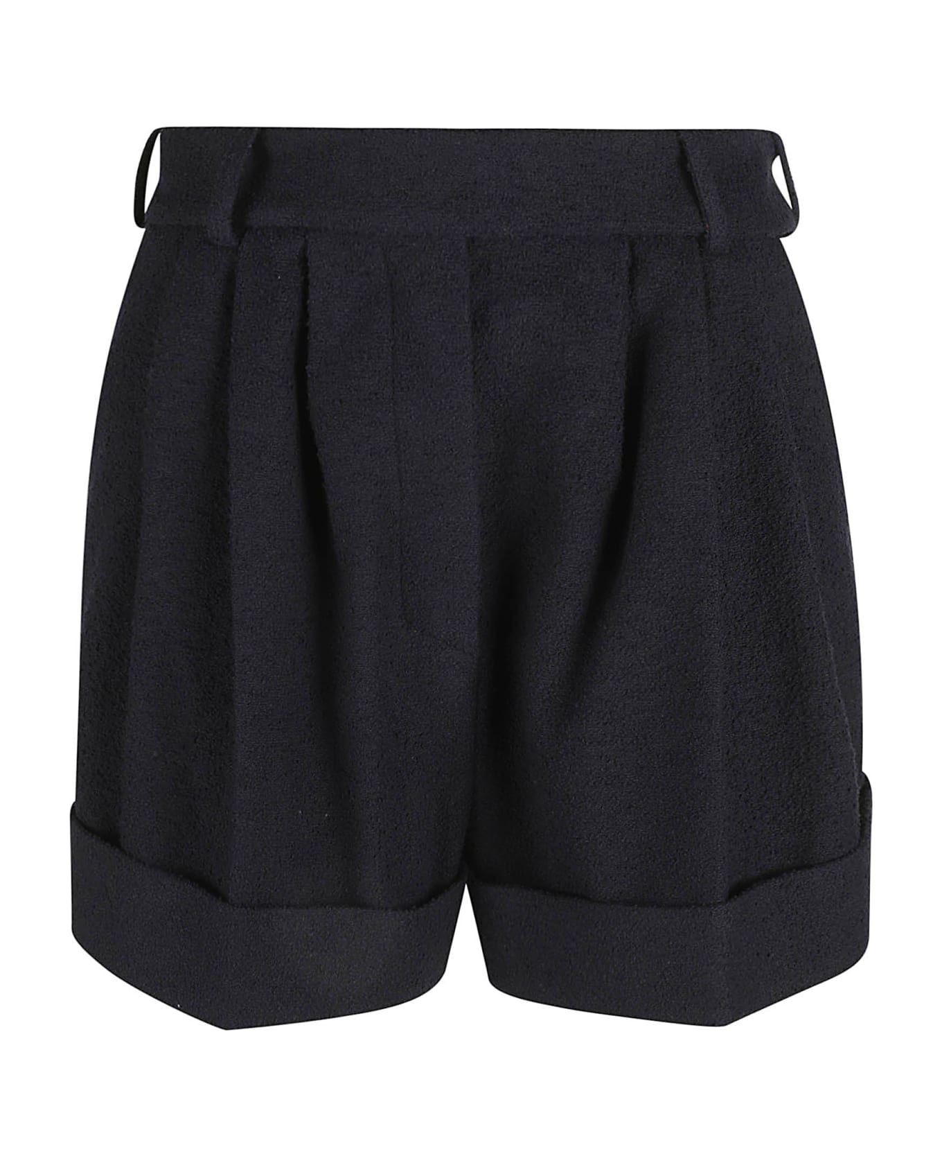 Alexandre Vauthier Belted High Waist Shorts - Blue ショートパンツ