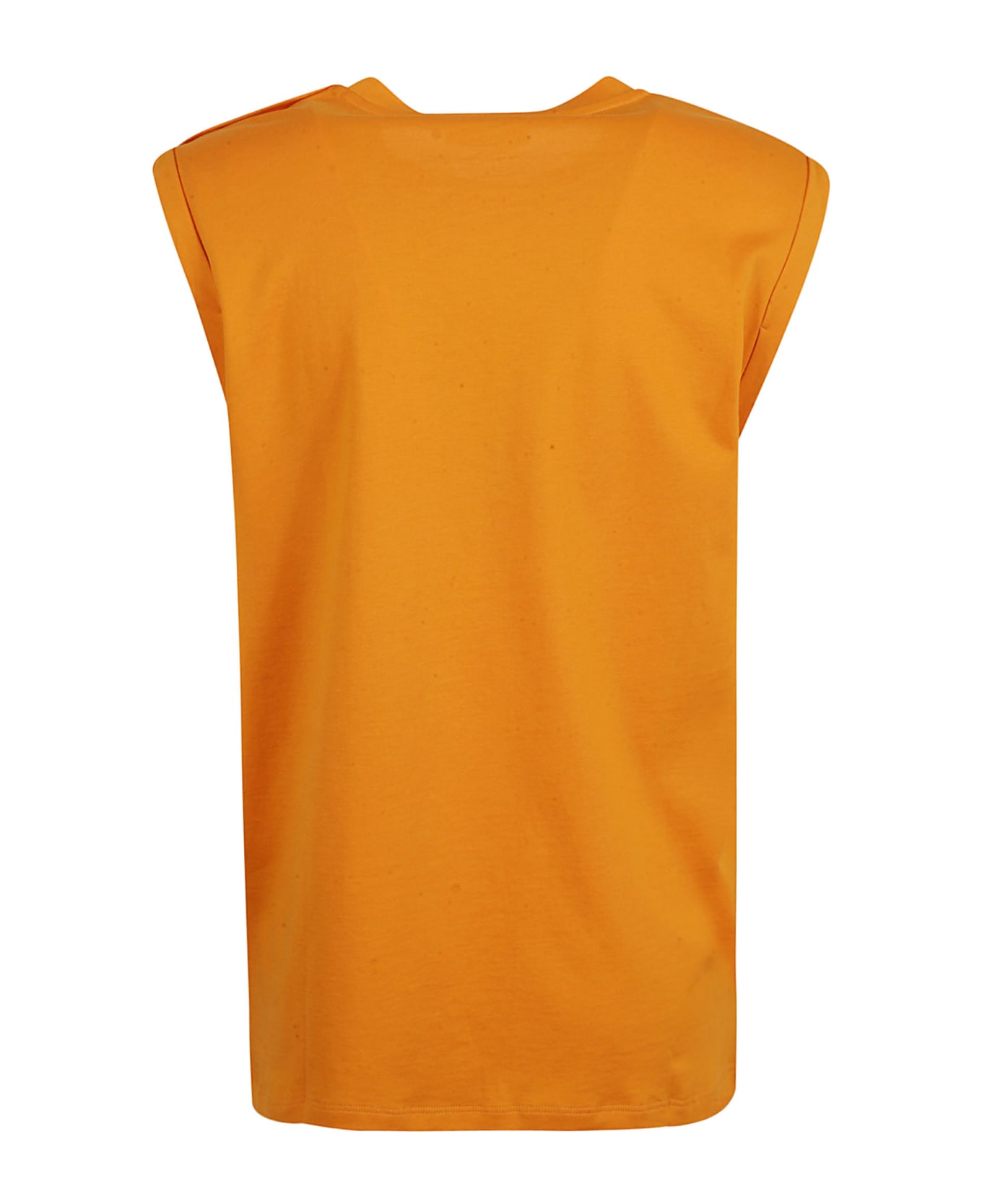 Balmain Logo Print Sleeveless T-shirt - Orange
