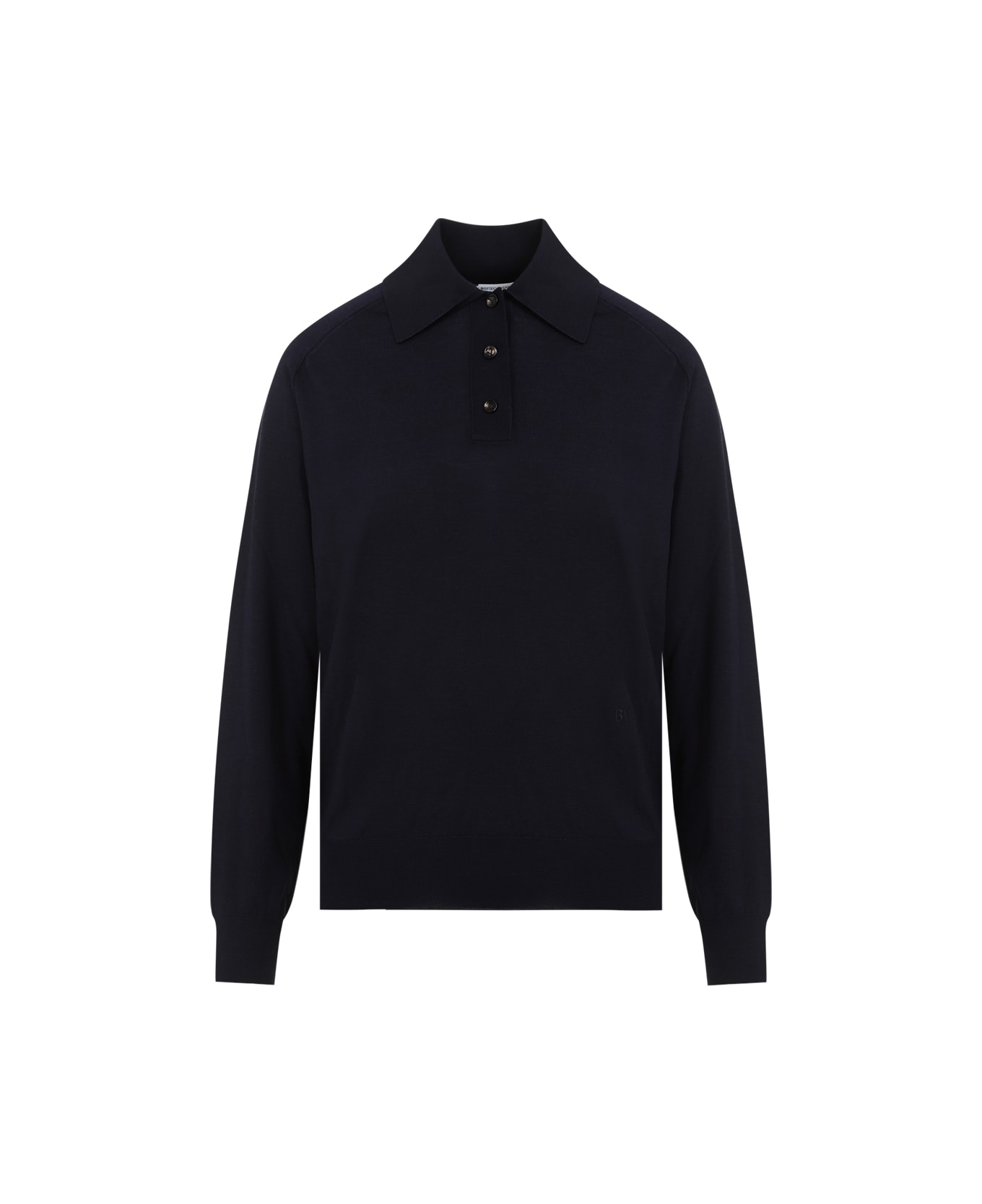 Bottega Veneta Long Sleeves Polo - Navy