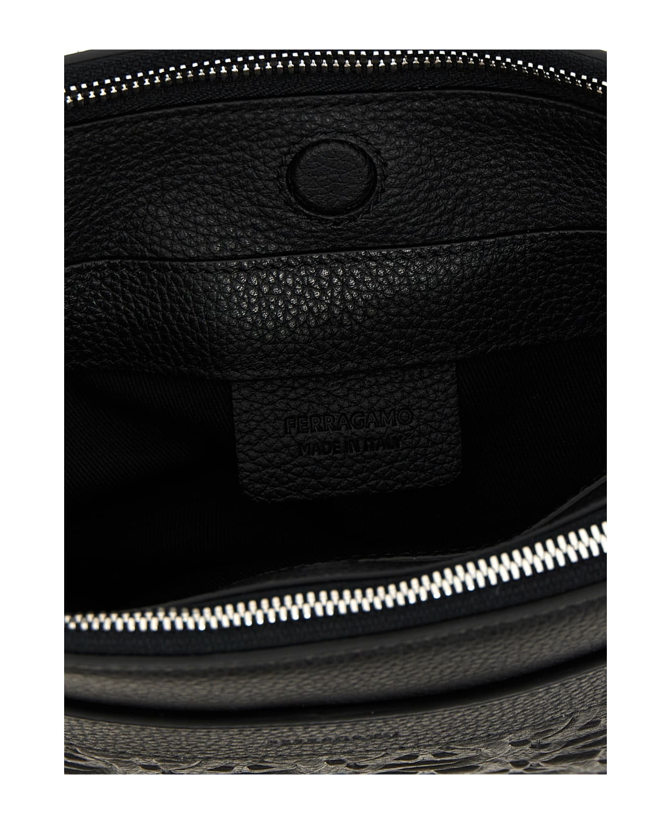 Ferragamo Logo Crossbody Bag - Black  