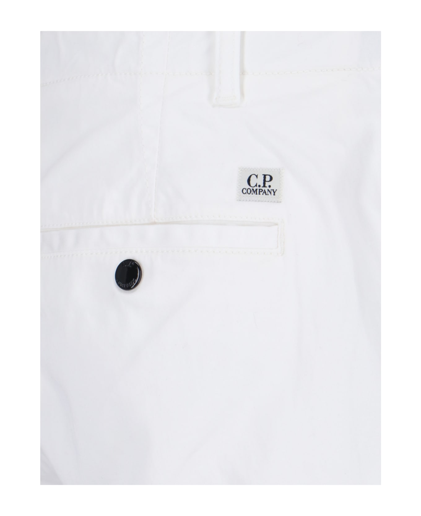 C.P. Company Logo Shorts - White