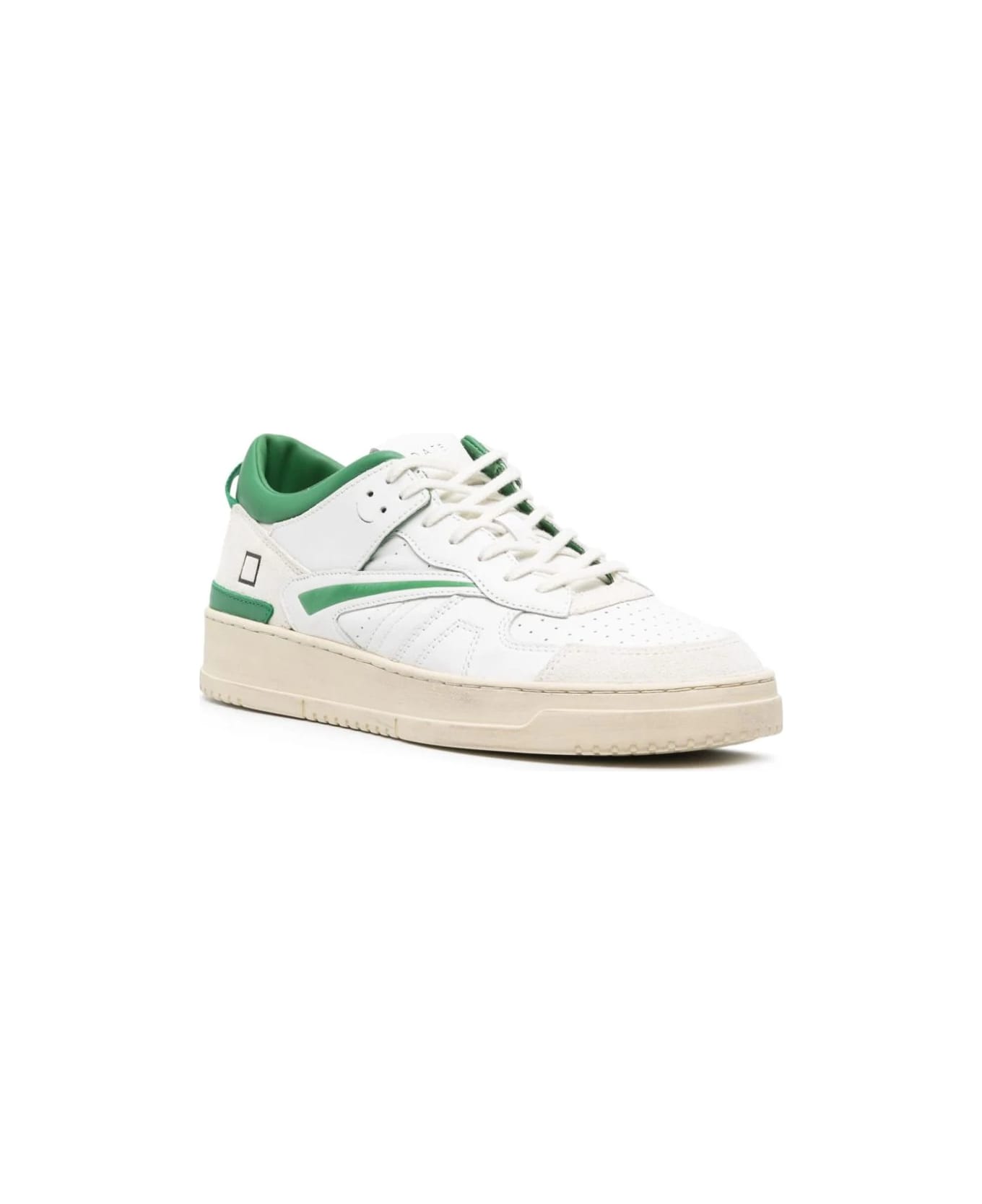 D.A.T.E. White And Green Torneo Sneakers - Green スニーカー