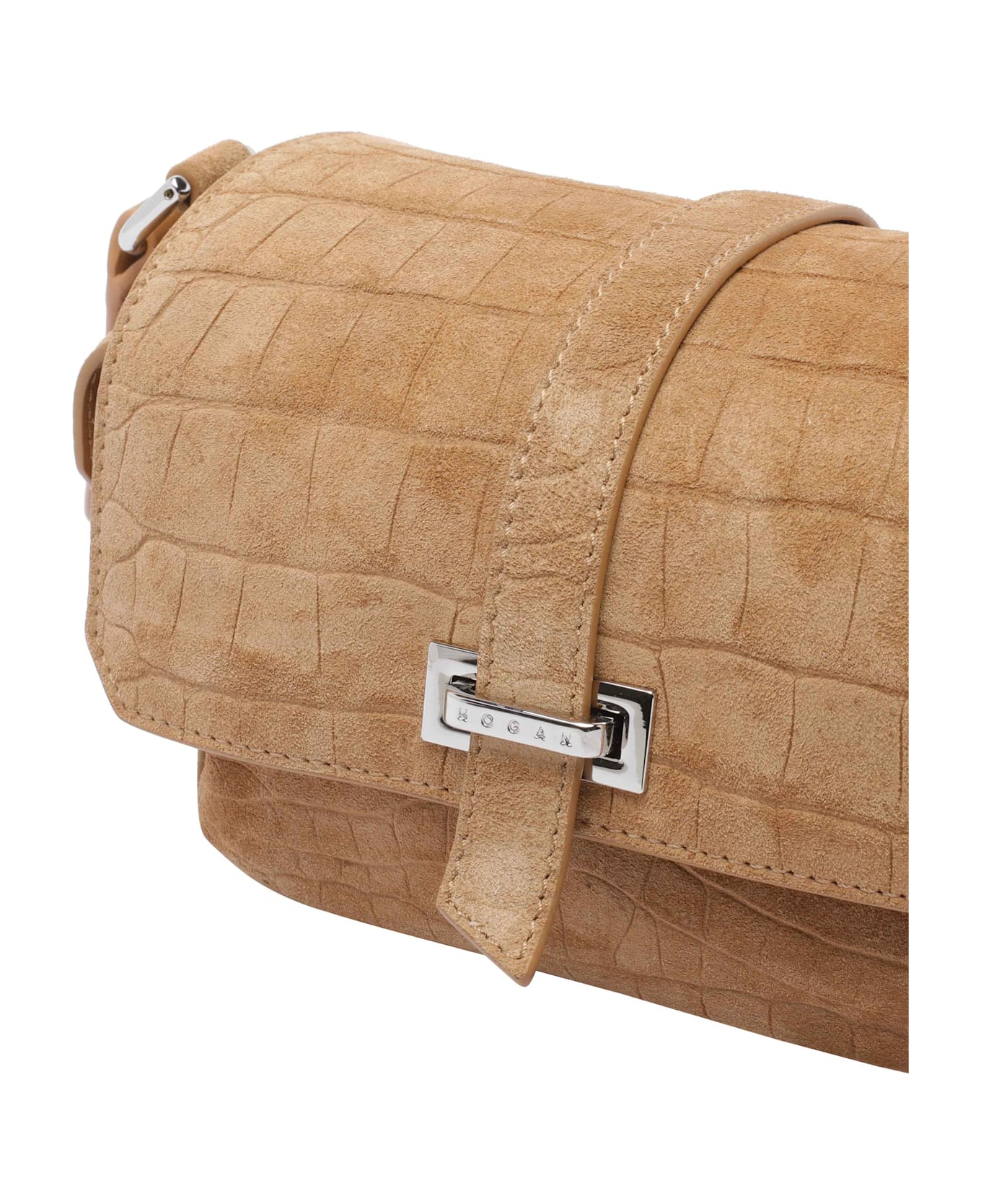 Hogan Small Flap Crossbody Bag - Beige