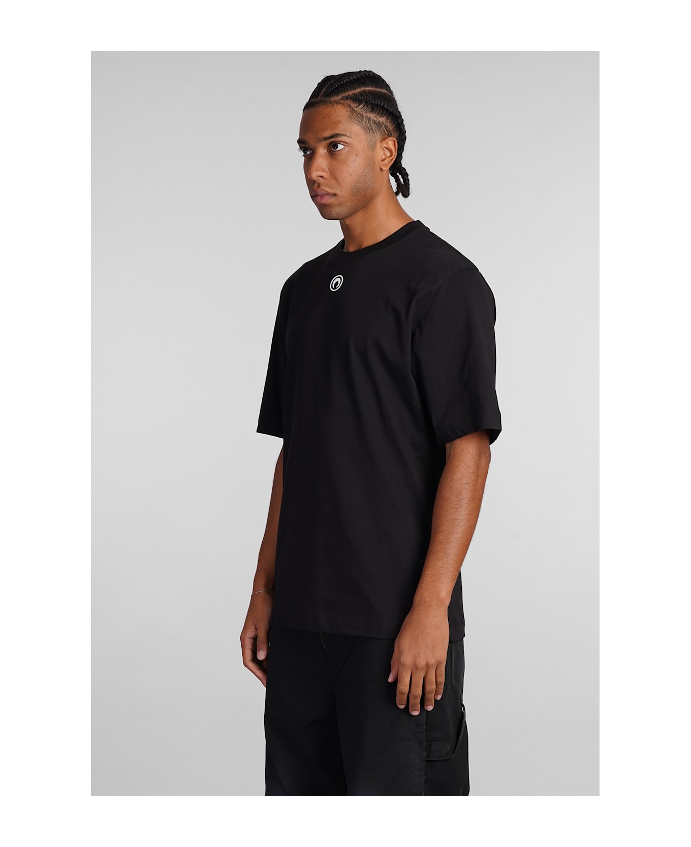 Marine Serre T-shirt In Black Cotton - black