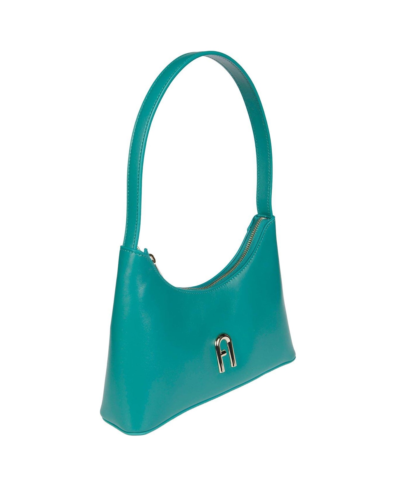 Furla Diamante Logo Plaque Mini Shoulder Bag - Verde