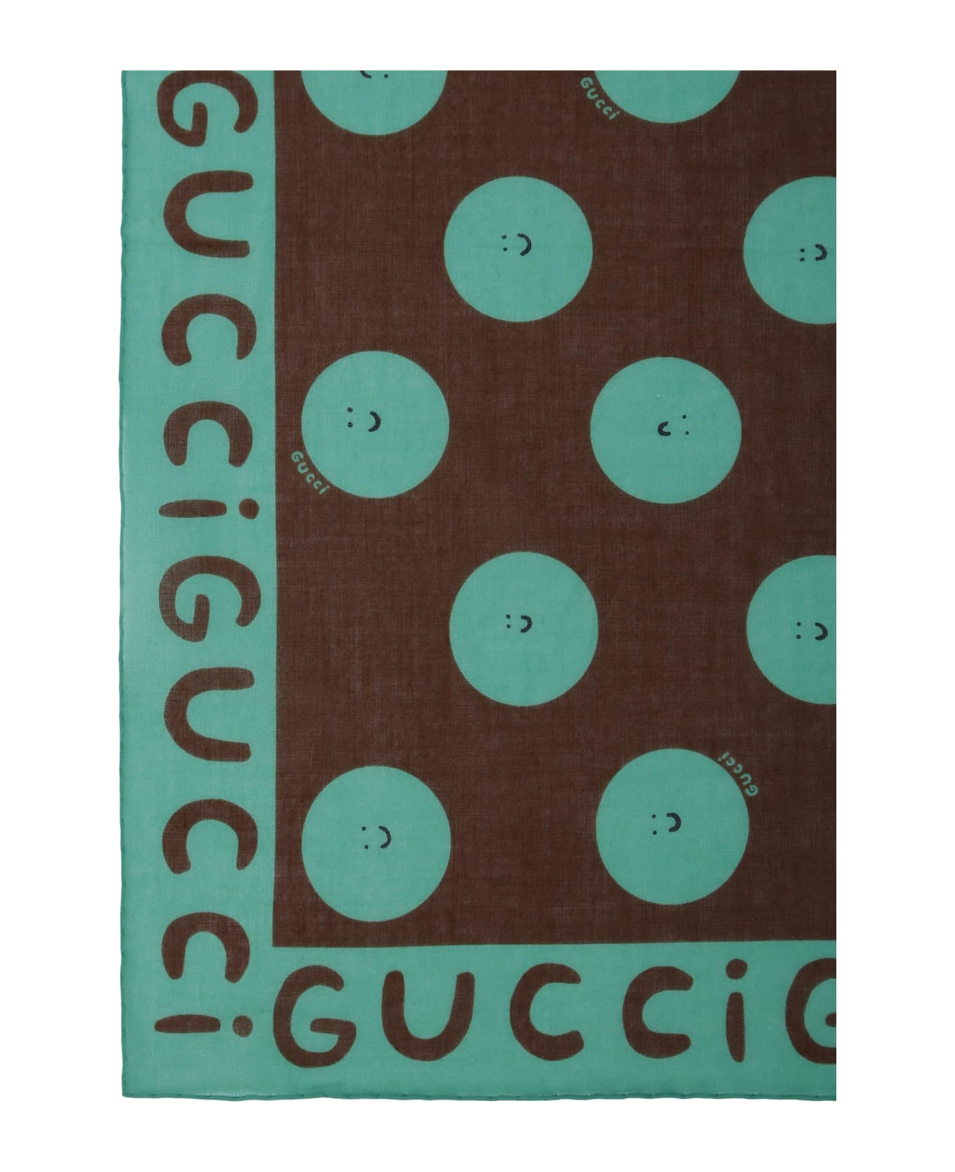 Gucci Brown Scarf For Kids With Sun - Brown