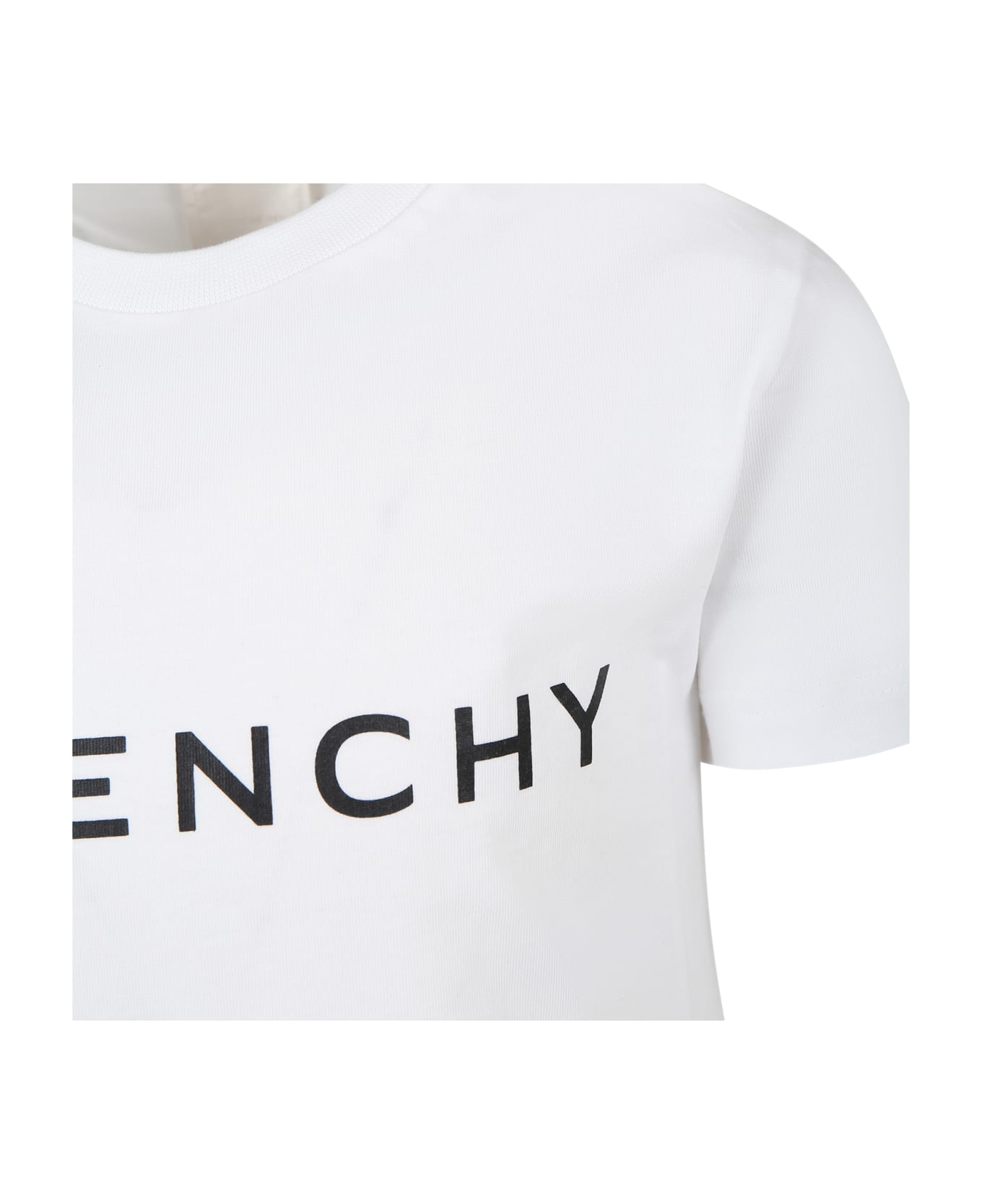 Givenchy White T-shirt For Kids With Logo - White Tシャツ＆ポロシャツ