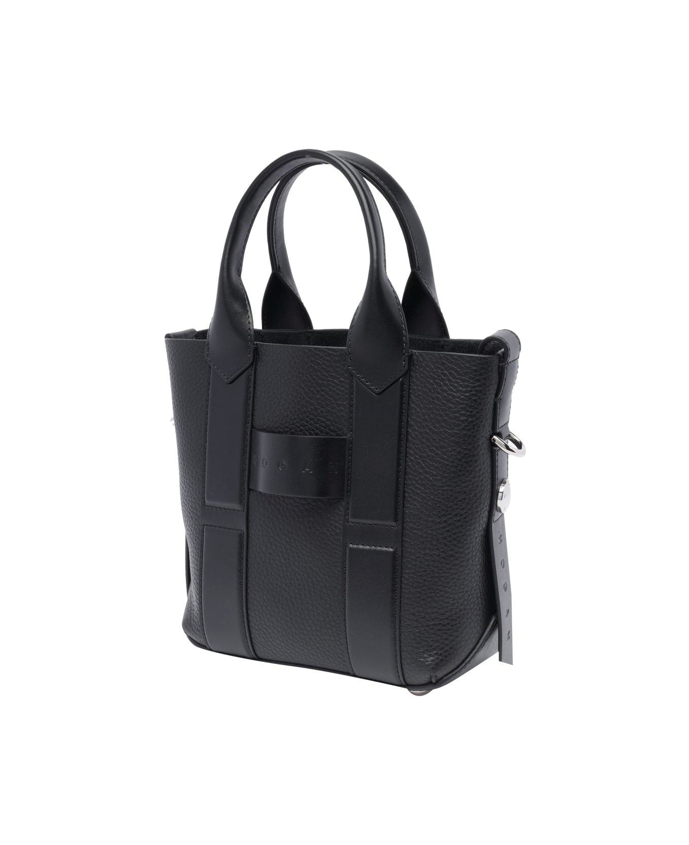 Hogan Small Script Shopping Bag - Black