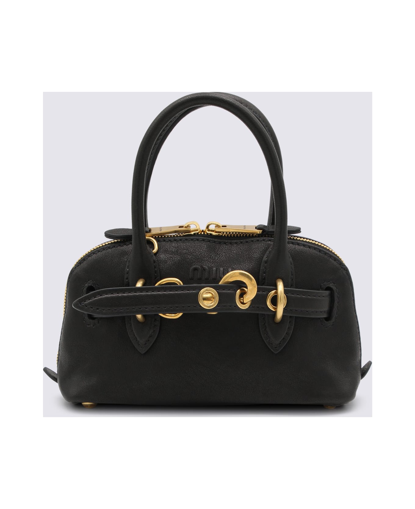 Miu Miu Black Leather Crossbody Bag - Black