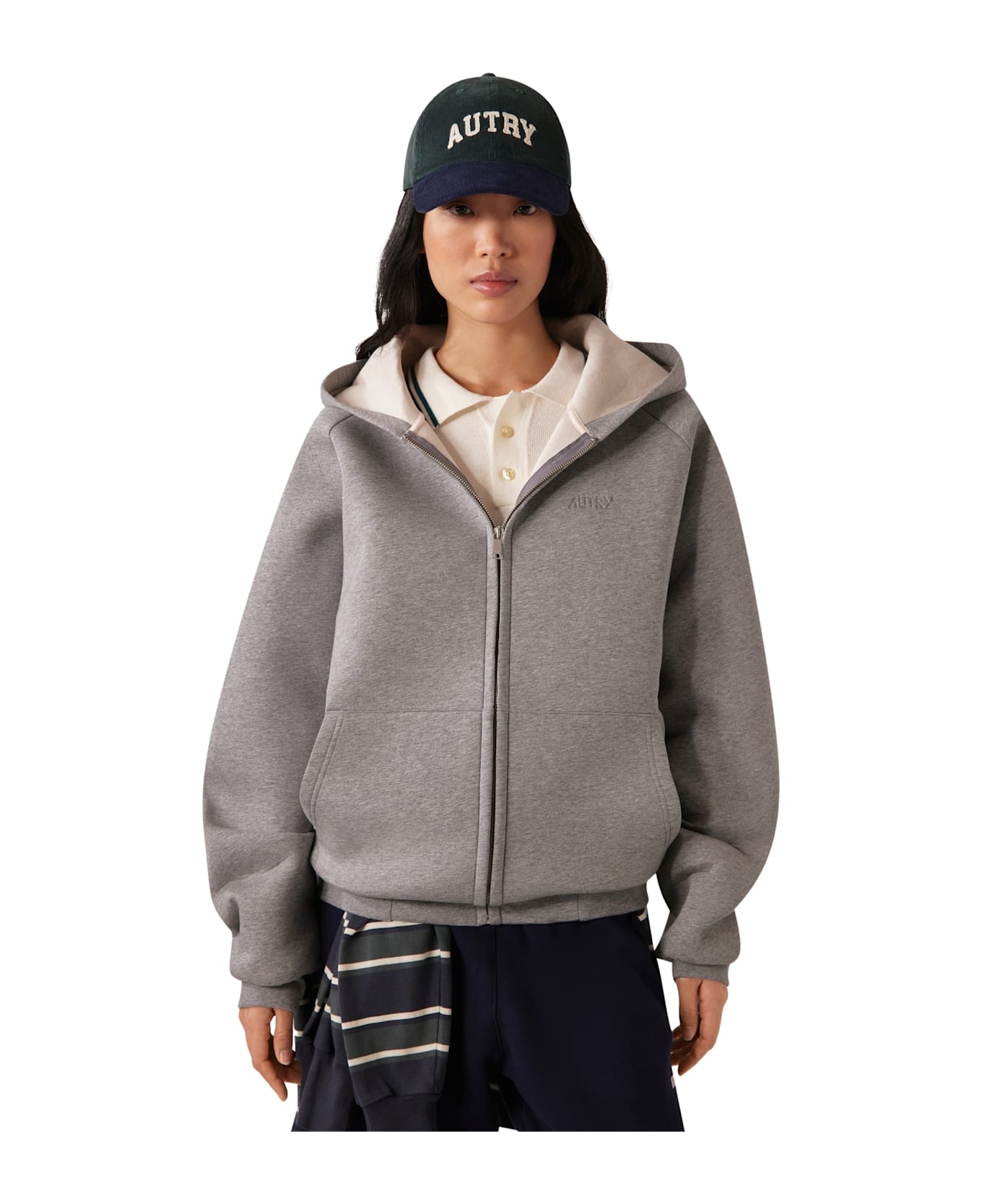Autry Jacket Neoprene - Dk Mel