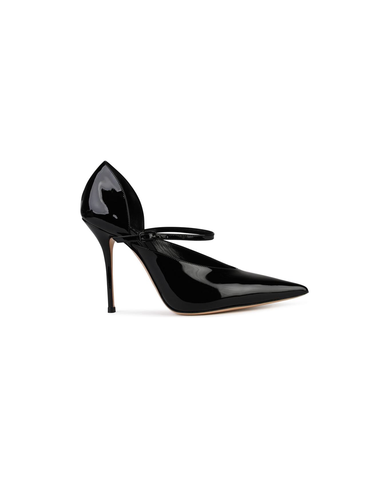 Casadei 
scarlet
 Black Shiny Leather Pumps - Black