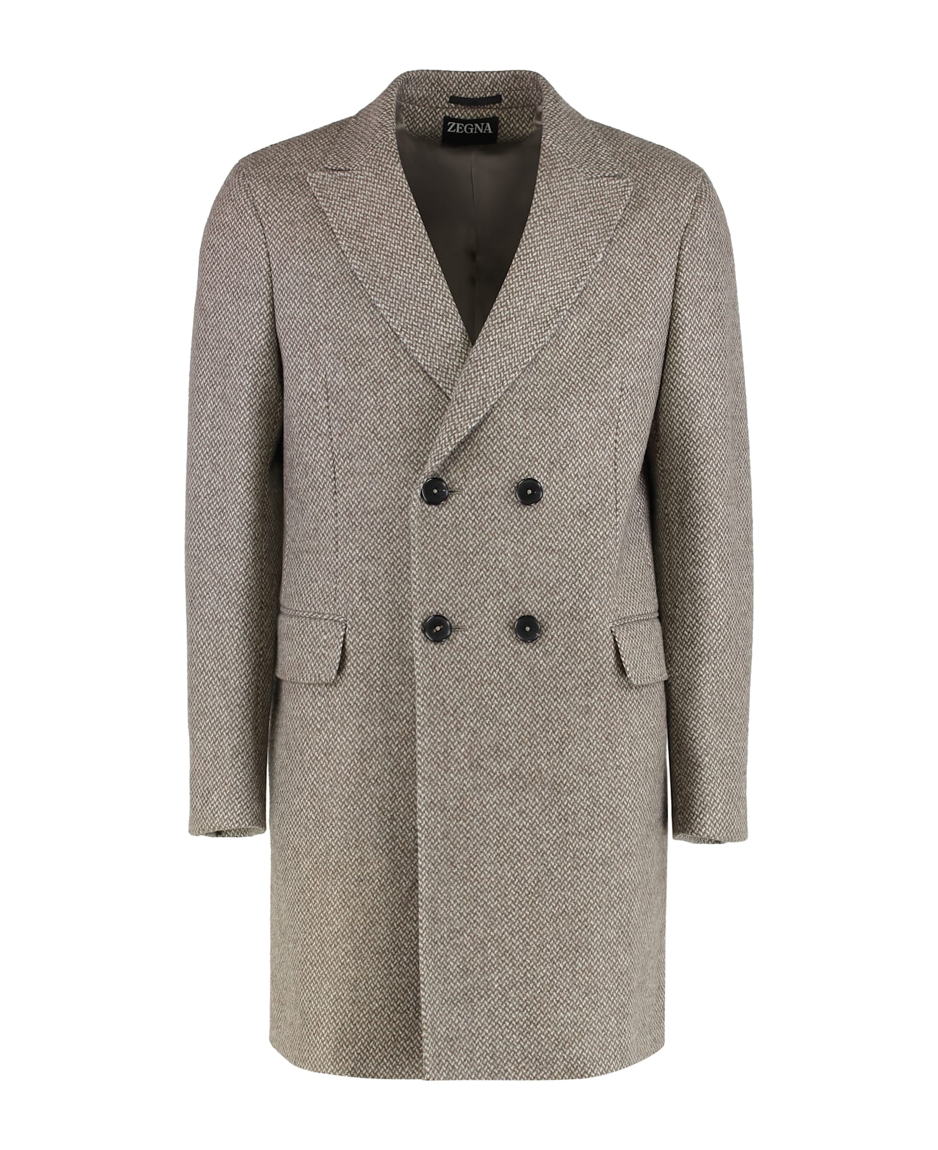 Zegna Coat Made Of Wool And Cashmere - Beige