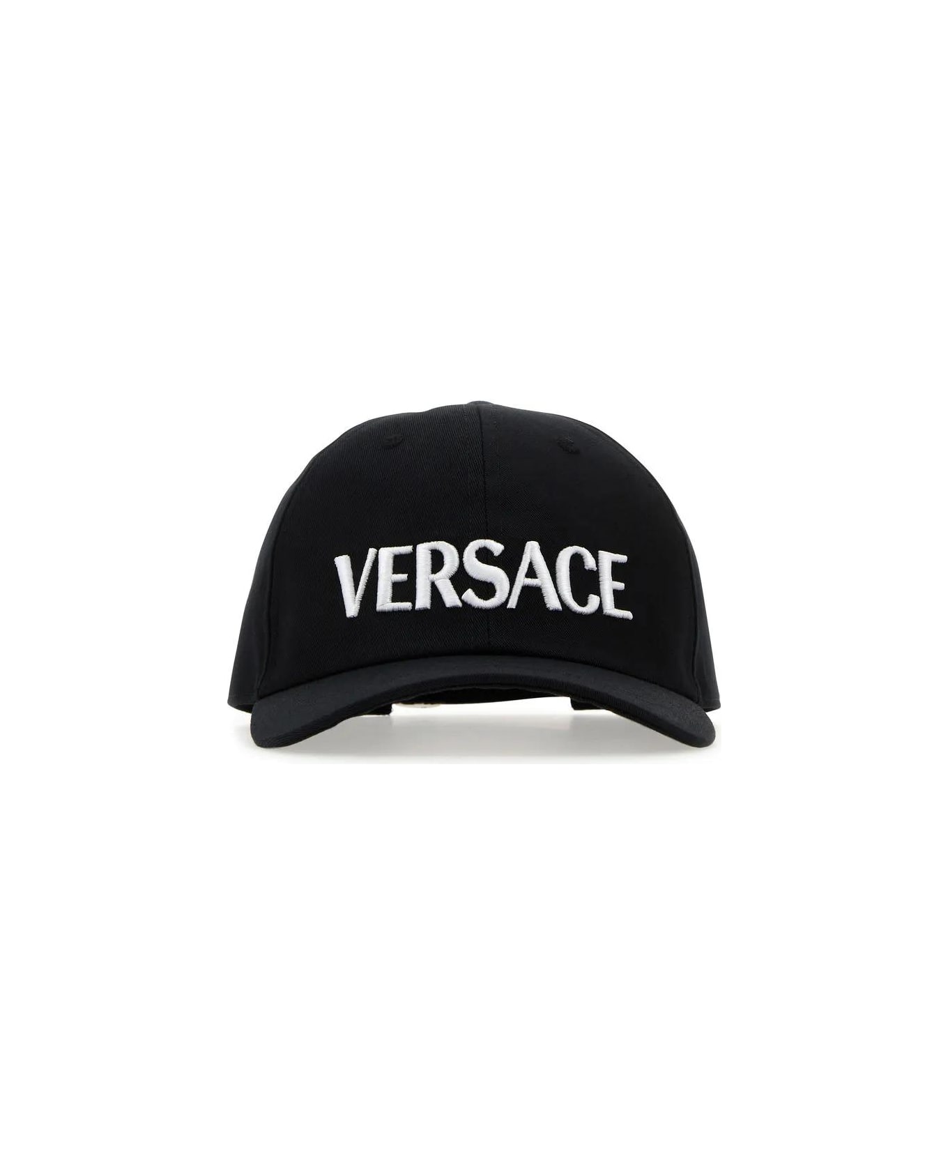 Versace Black Cotton Baseball Cap - 2B02P