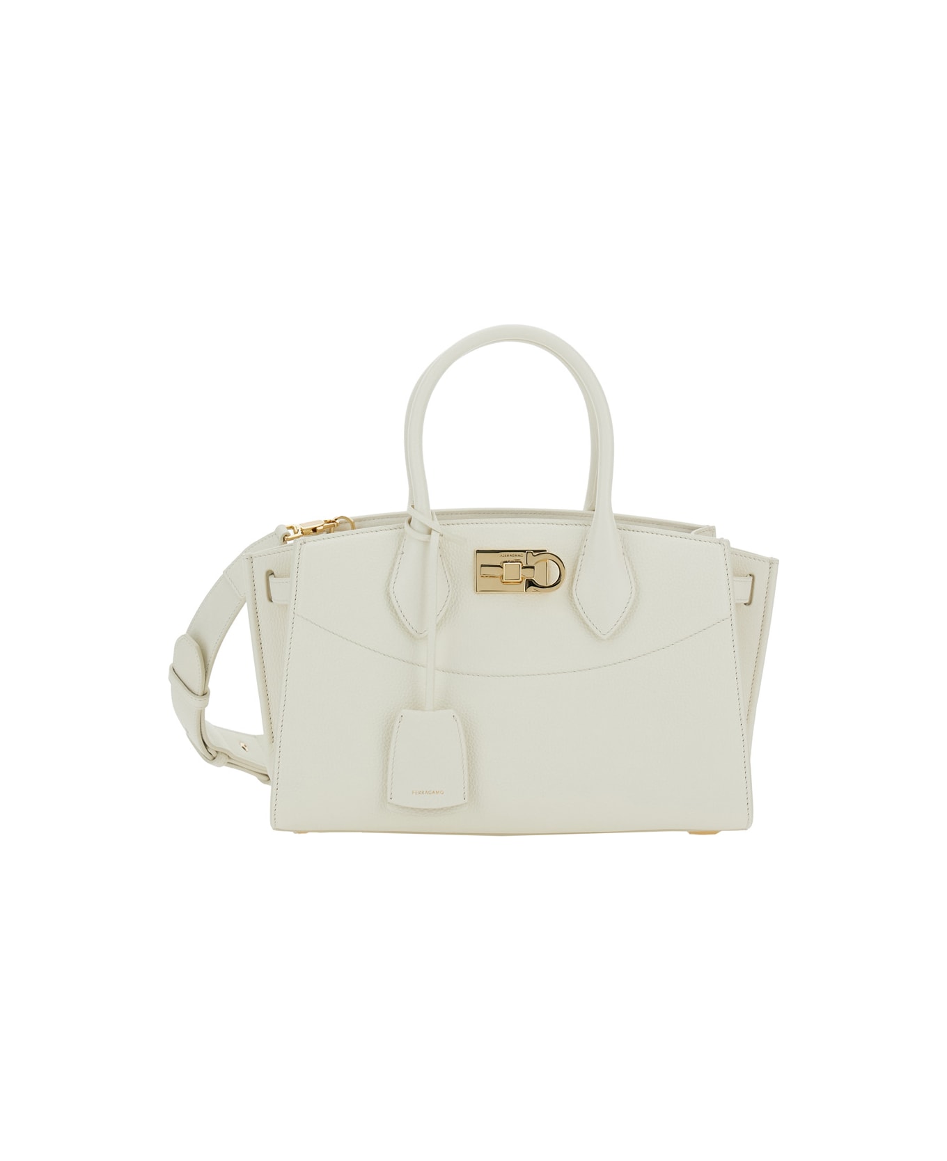 Ferragamo St Soft S Nw Top Handle 28,0x12,5x18,5 - White