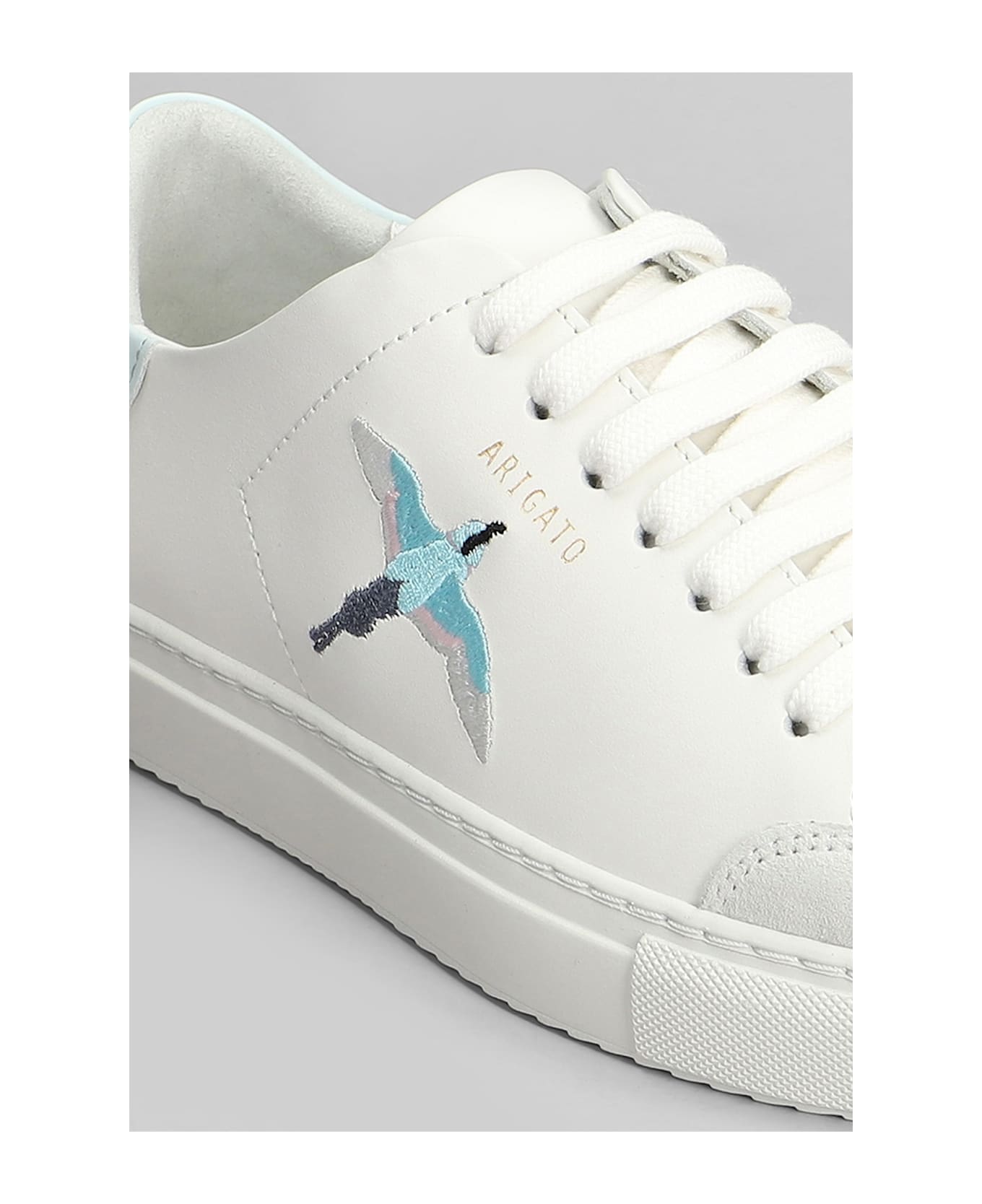 Axel Arigato Clean 90 Sneakers In White Suede And Leather - white