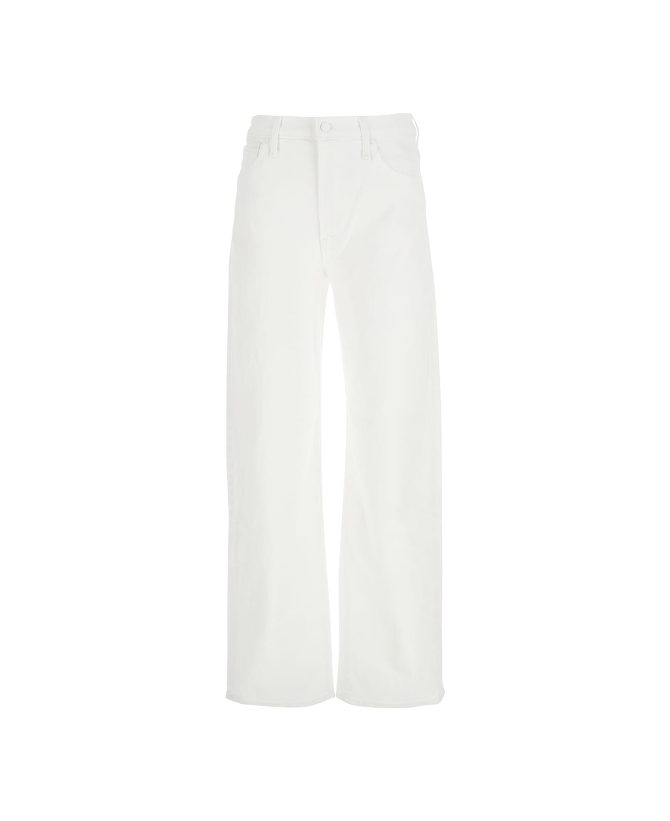 Mother 
the Dodger Sneak
 White Five Pocket Jeans In Cotton Woman - White