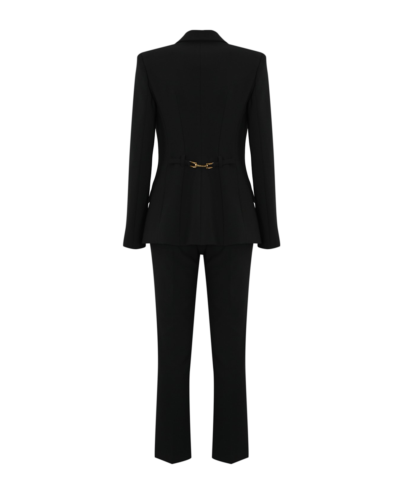 Elisabetta Franchi Single-breasted Crepe Suit - Nero