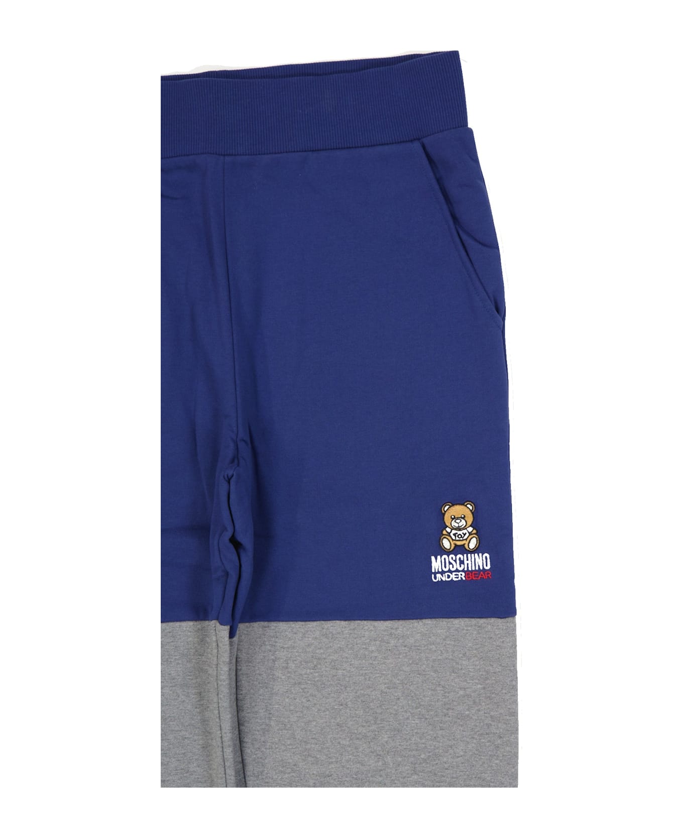Moschino Underwear Cotton Logo Sweatpants - Blue