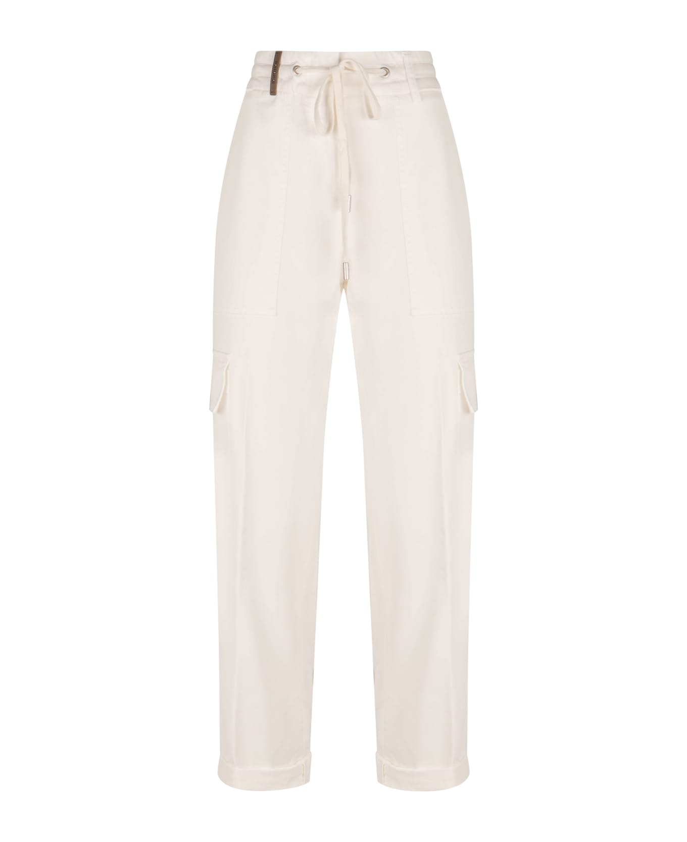 Peserico Cotton Trousers - White ボトムス