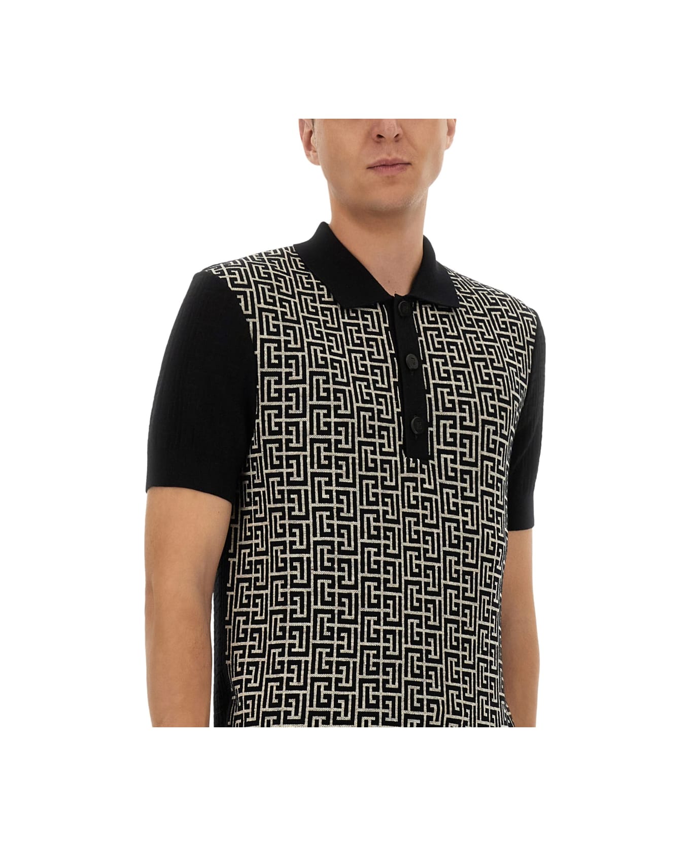 Balmain Monogram Polo - MULTICOLOUR