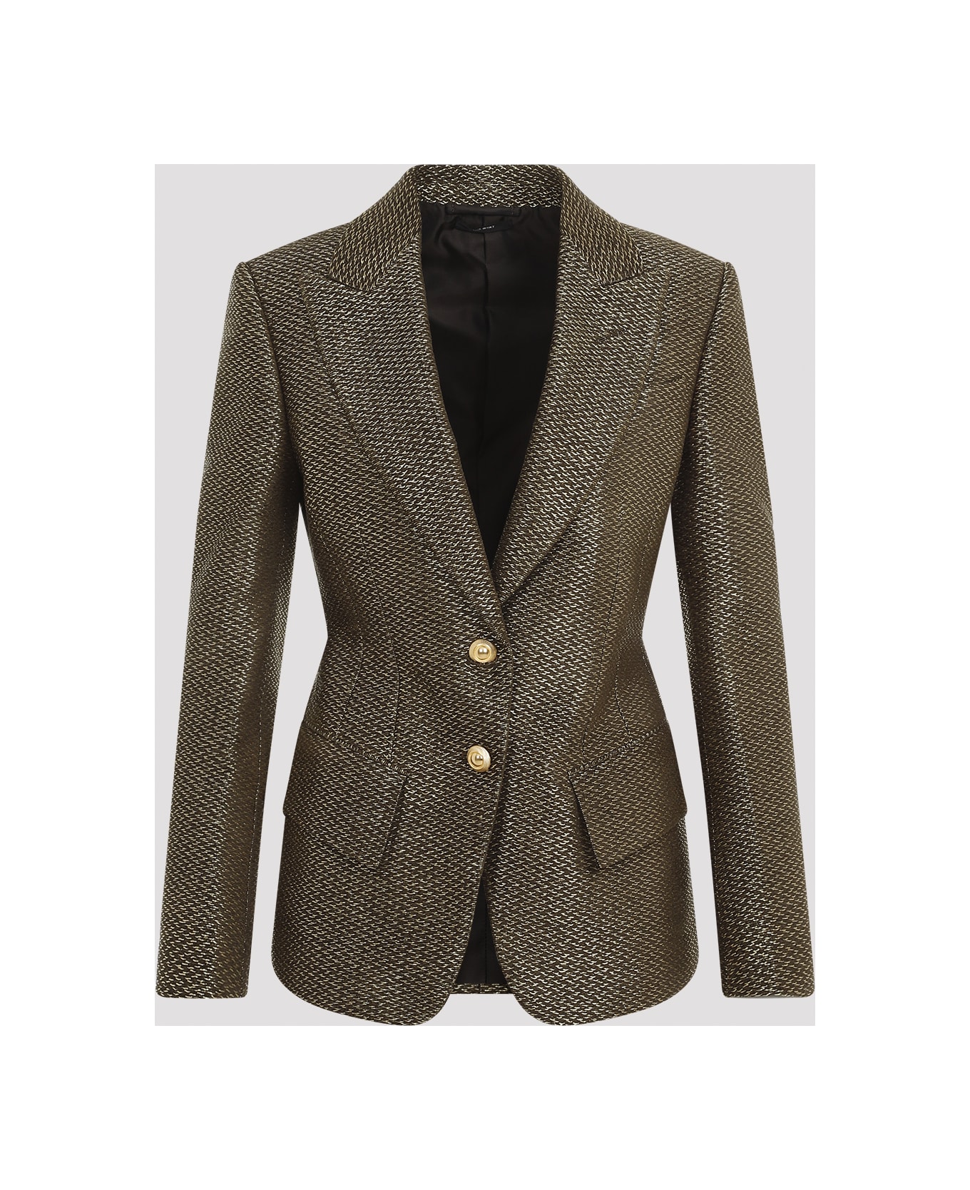 Tom Ford Boucle Single Breasted Jacket - Zoliv Multi Olive