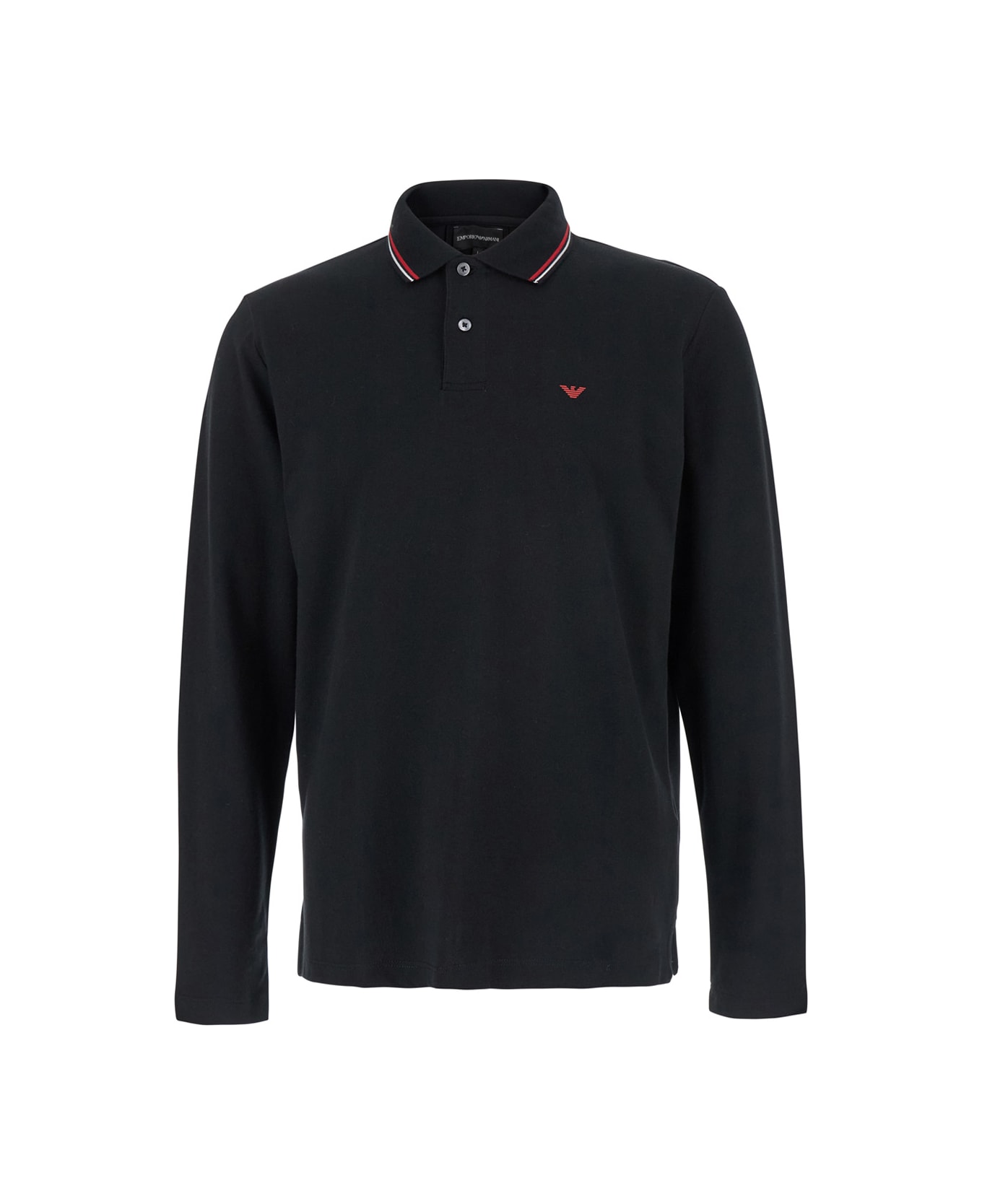 Emporio Armani Long Sleeves Polo Shirt - NERO