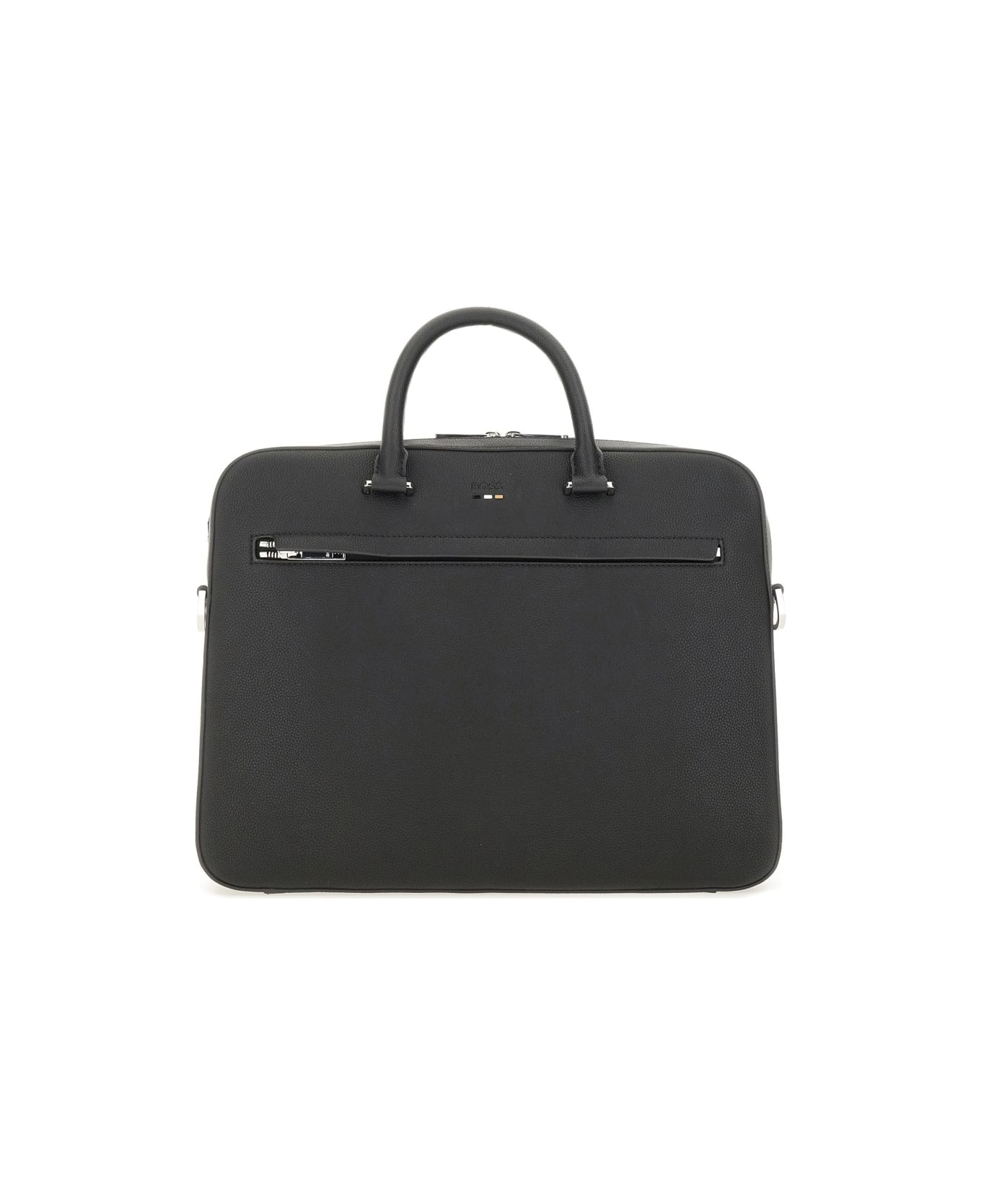 Hugo Boss Document Bag With Logo - BLACK