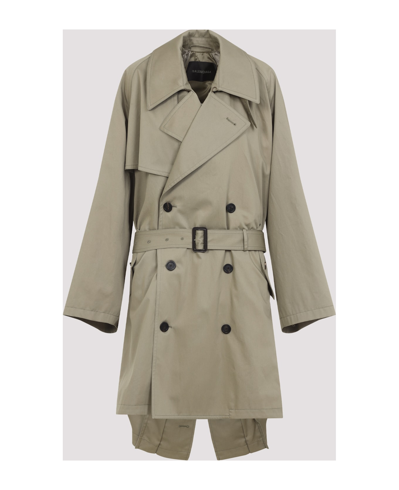 Balenciaga Draped Neck Trench - Explorer Beige レインコート