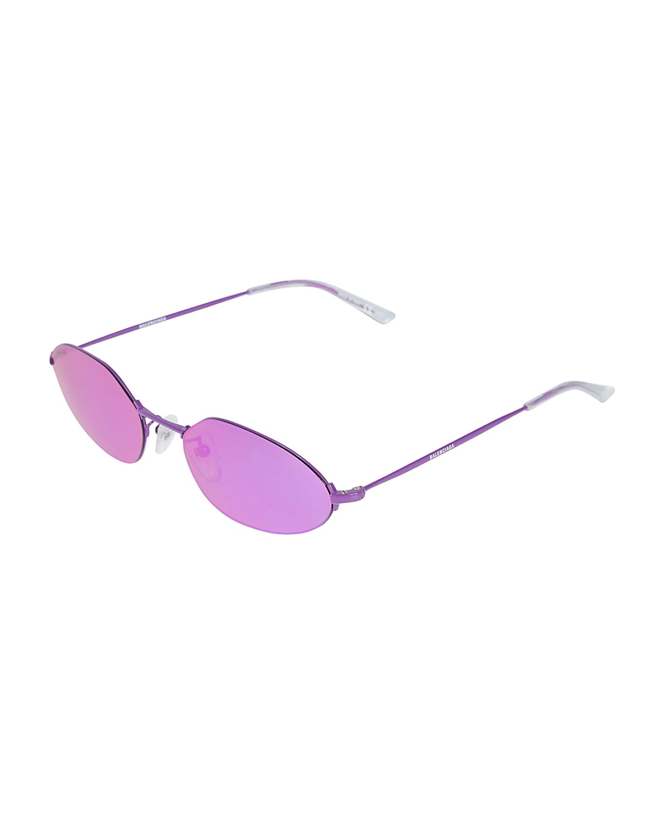 Balenciaga Eyewear Logo Frame Sunglasses - Violet