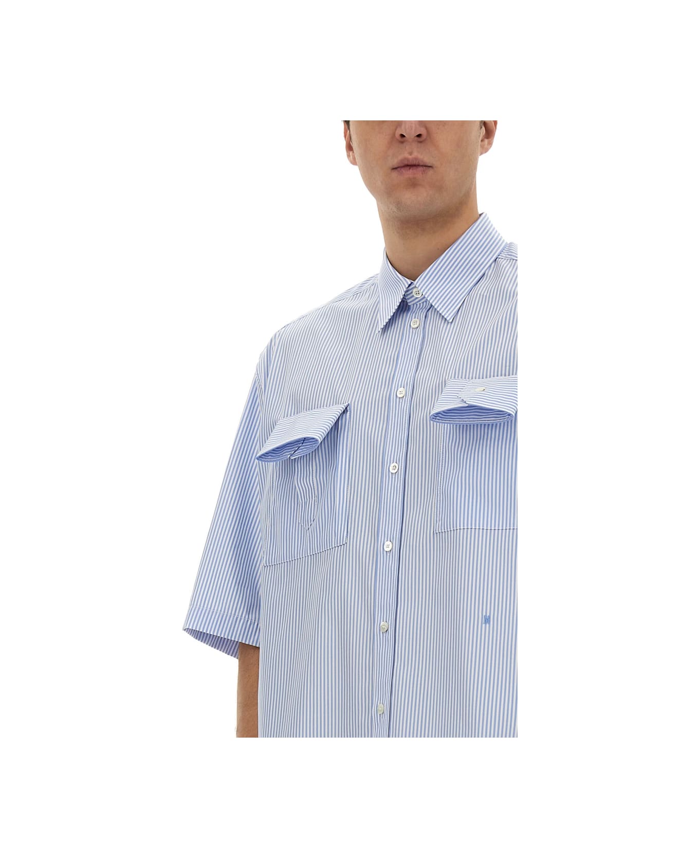 Moschino Cuff "details" Shirt - BABY BLUE