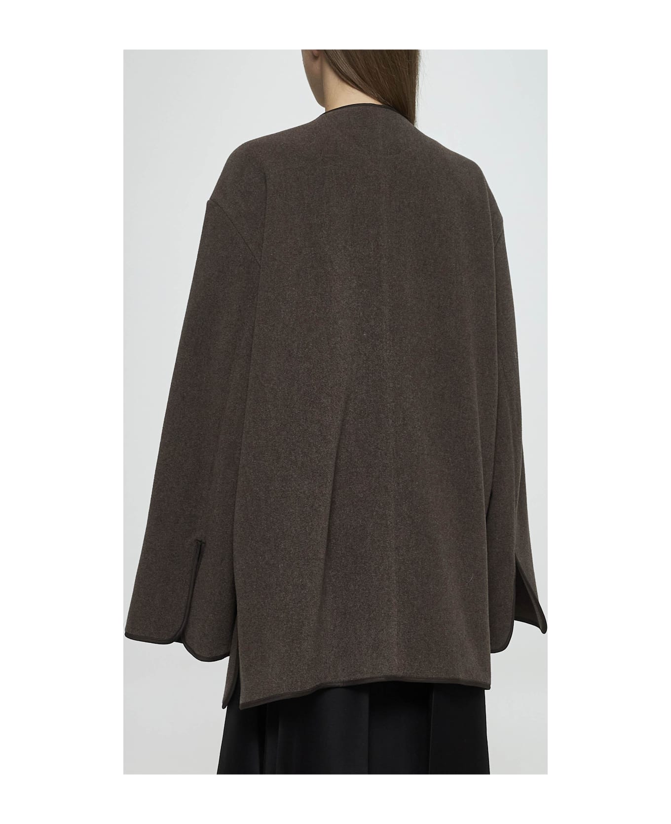 Totême Brown Felt Jacket - Grey