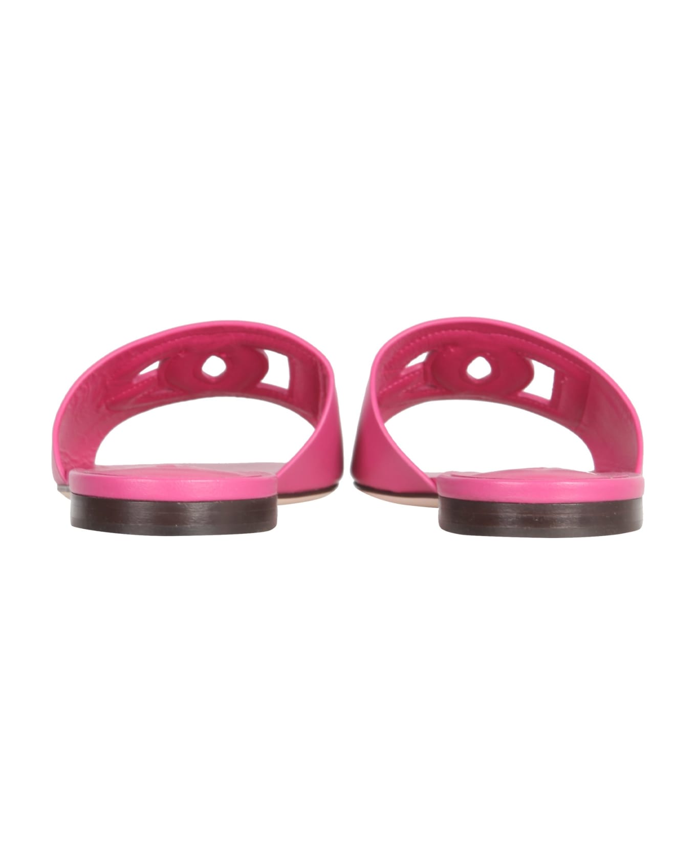 Dolce & Gabbana Slide Sandals With Logo - Pink
