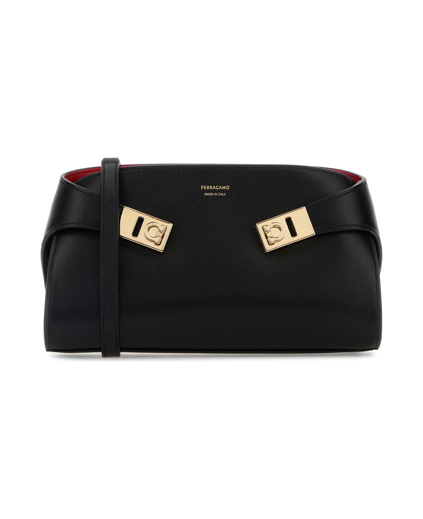 Ferragamo Black Leather Crossbody Bag - NERFLARED