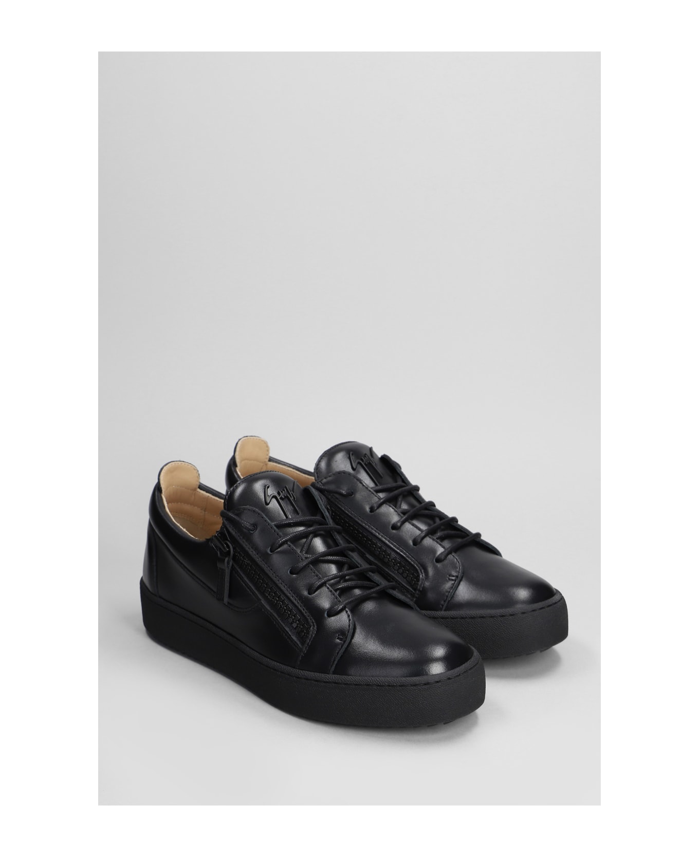 Giuseppe Zanotti Frankie Sneakers In Black Leather - black