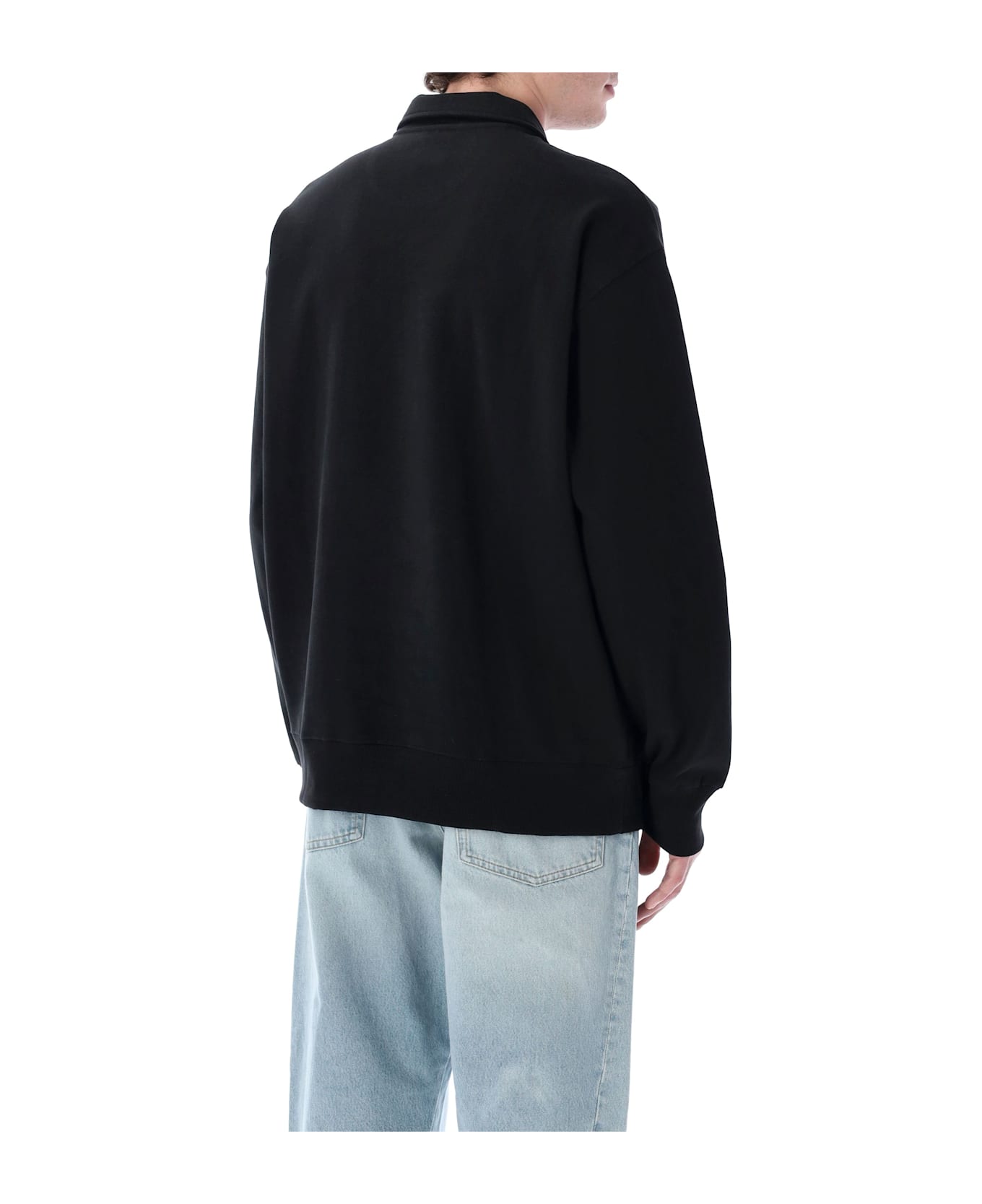 HUF Big Block ¼ Zip French Terry - BLACK