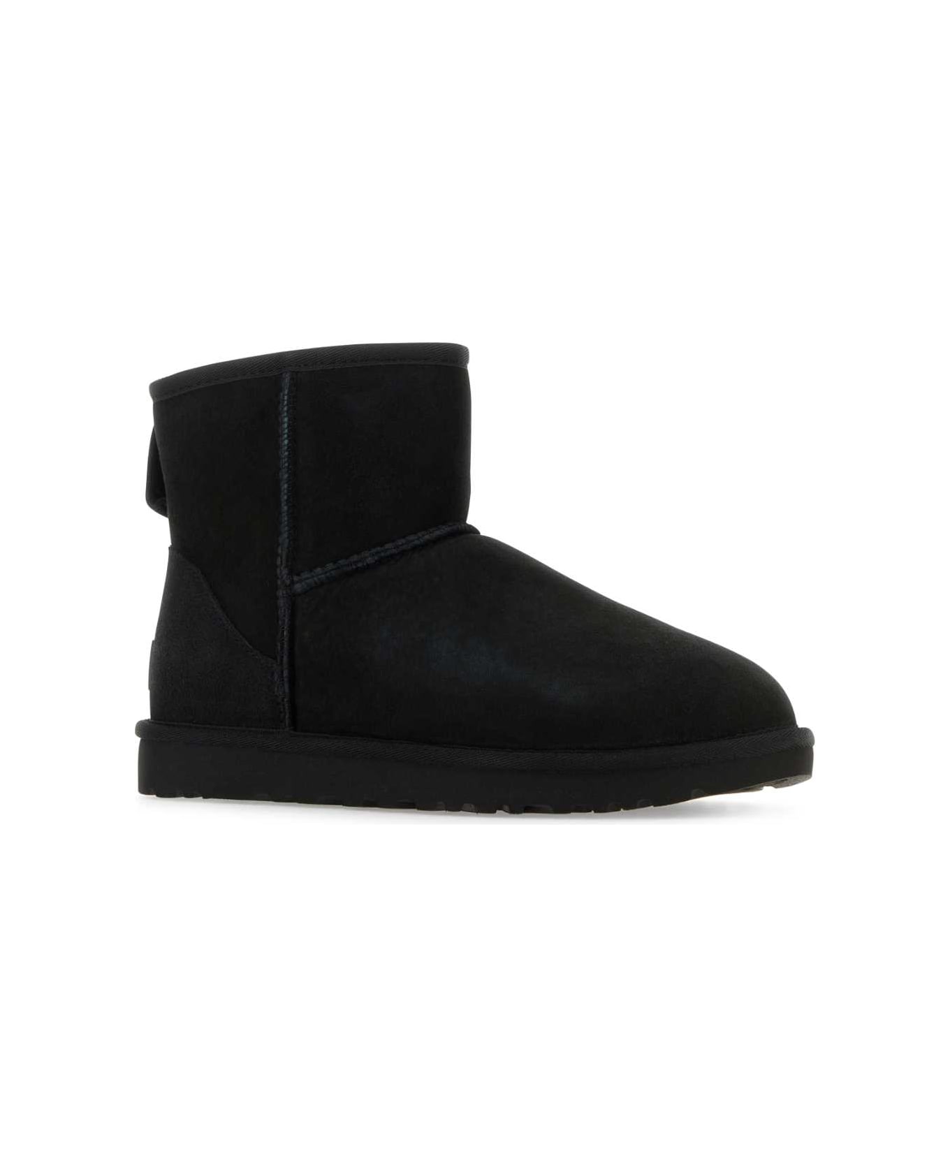 UGG Black Suede Classic Mini Ii Ankle Boots - Black