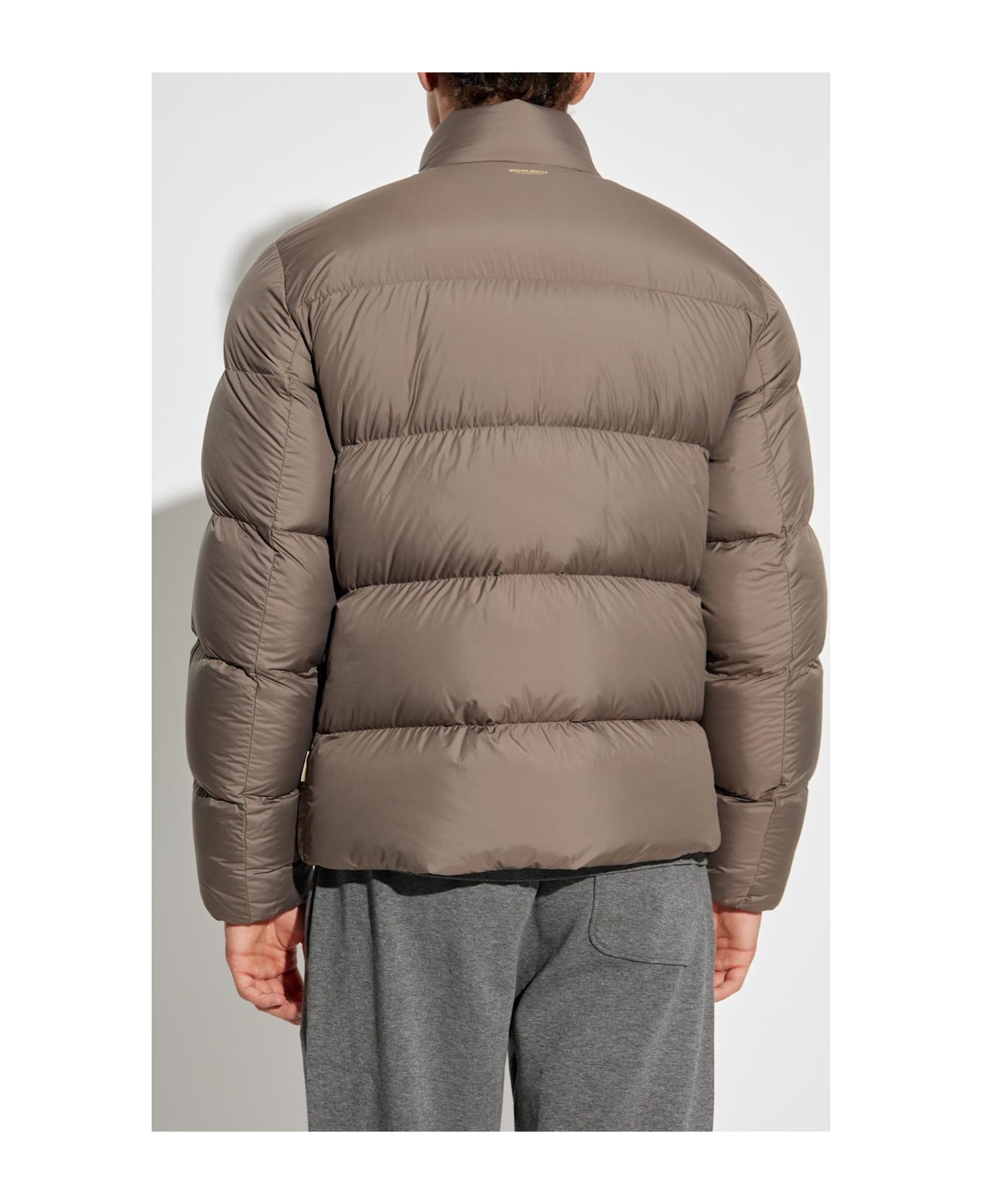 Woolrich Down Jacket With Stand-up Collar - Falcon