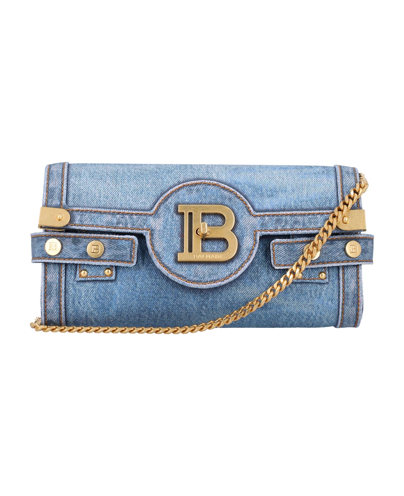 Balmain B Buzz Pouch 23 Denim - BLUE