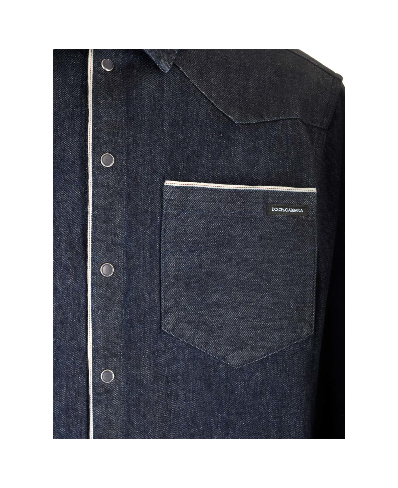 Dolce 
Gabbana Shirt With Italian Collar - Black